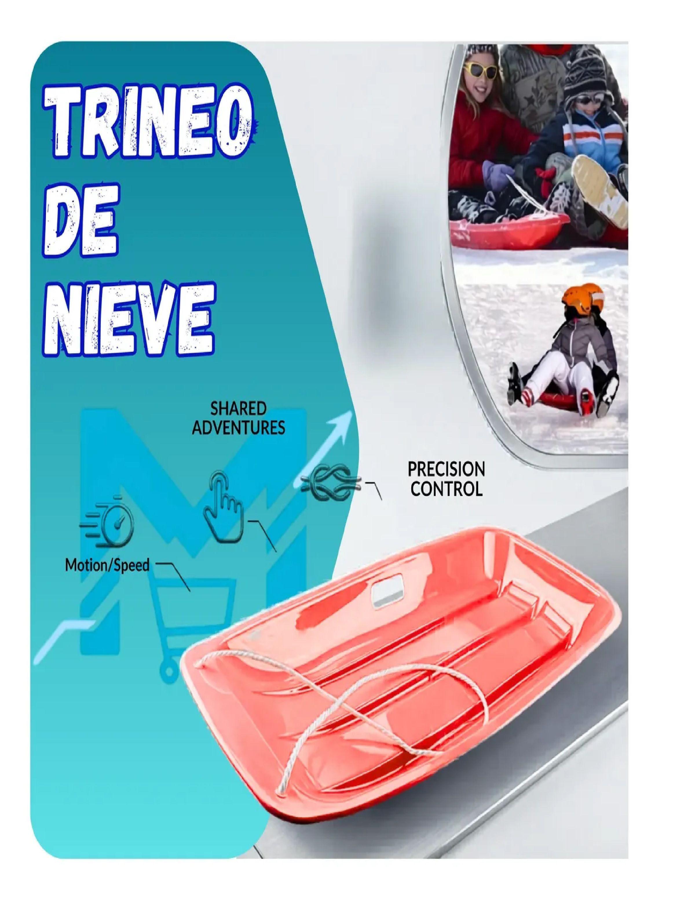 Trineo Deslizante Para Nieve Port til 65x38 Color Rojo-4