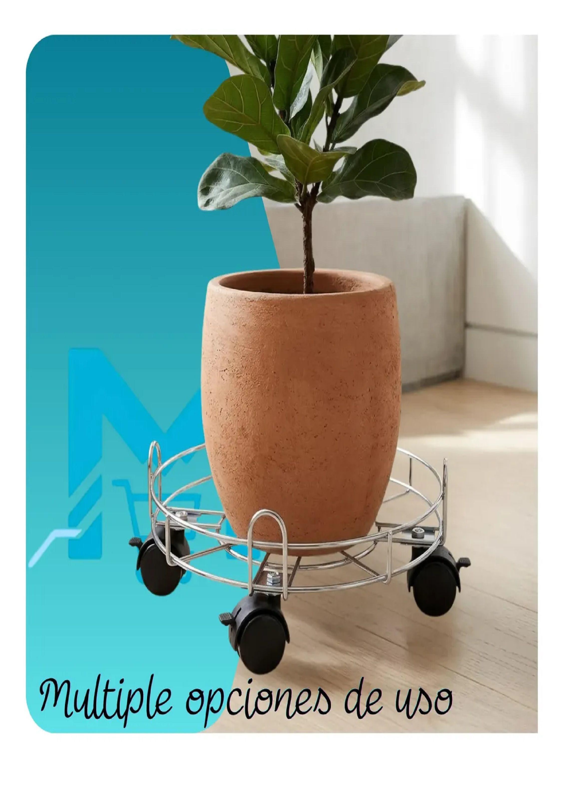 Base Movil Circular Para Cilindro Y Estufas Acero Cromo 33cm-4