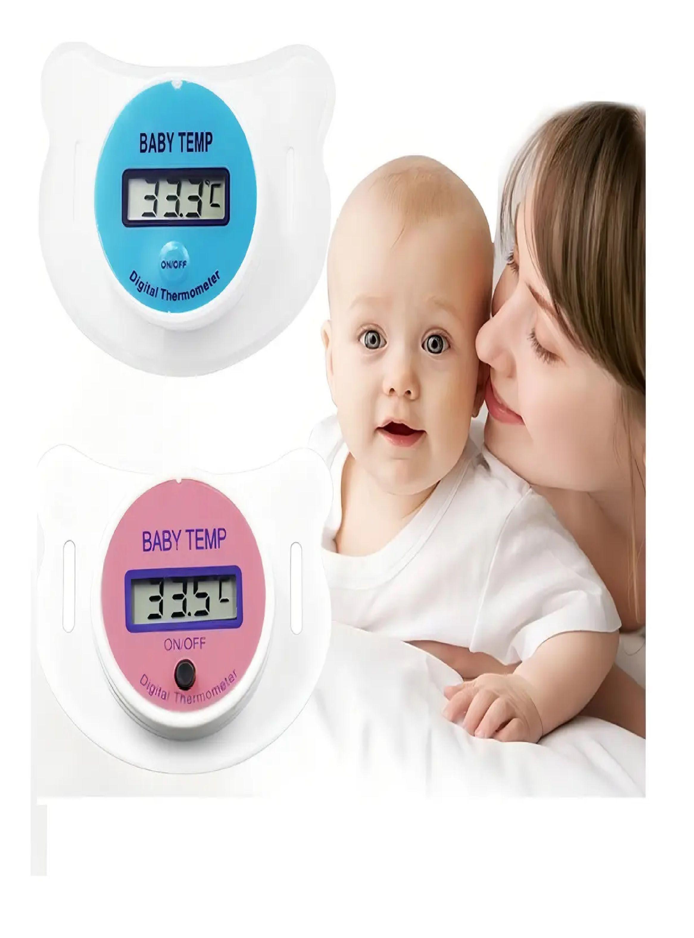 Chupete Termometro Digital Para Bebes Y Niños Rosa-4