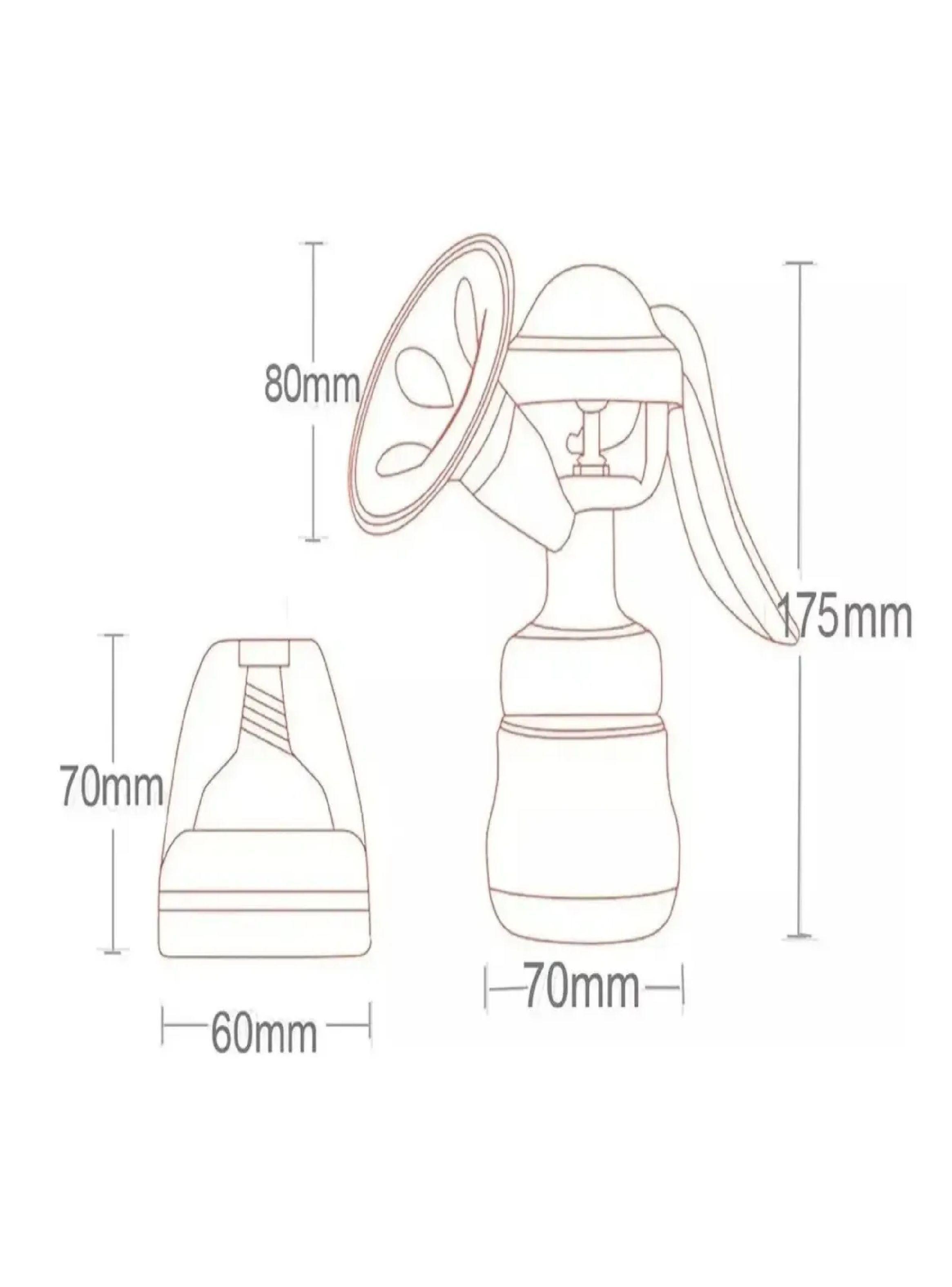 Extractor Leche Materna Sacaleche Manual 150ml Chupete S bpa Blanco-2