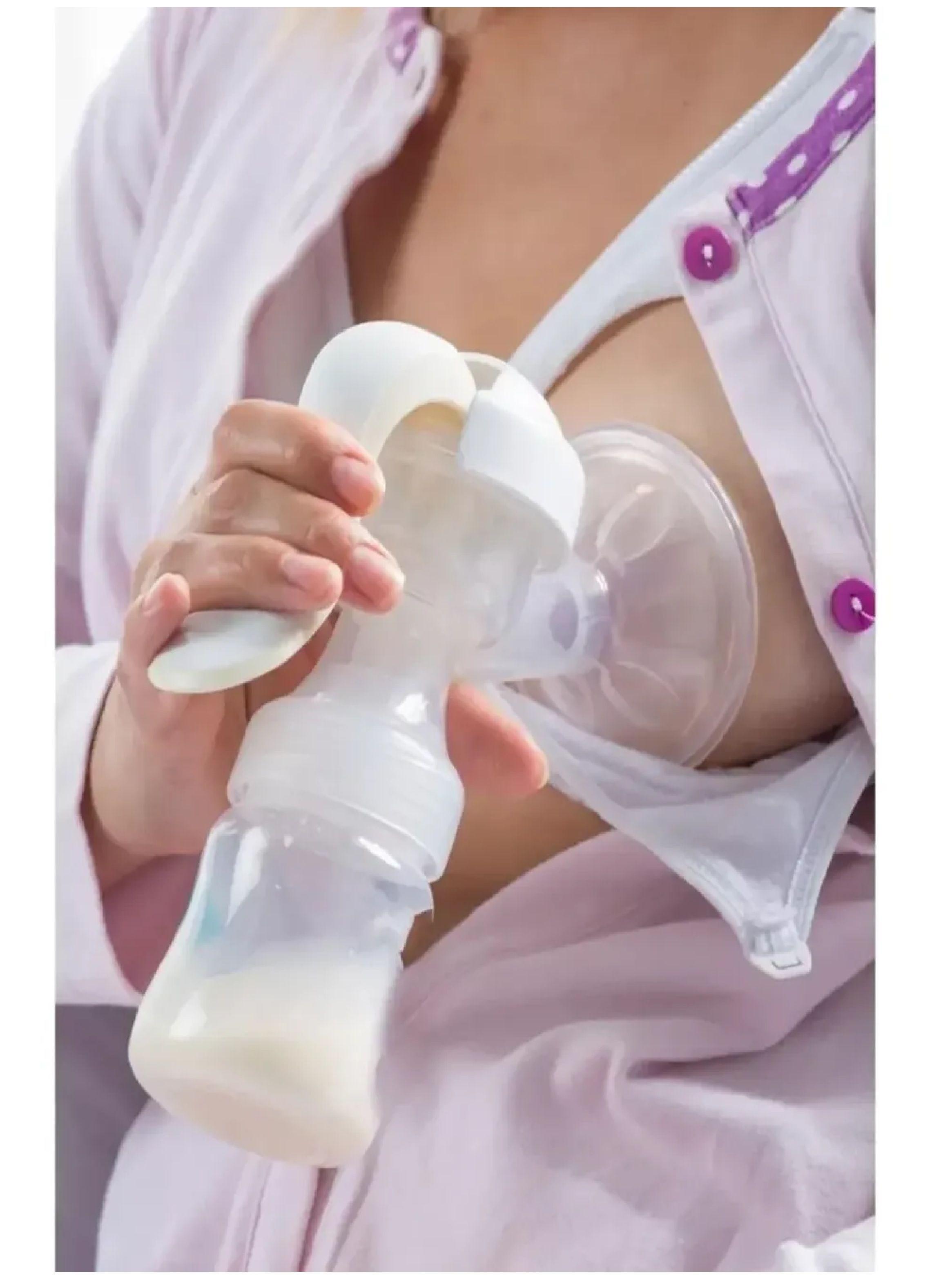 Extractor Leche Materna Sacaleche Manual 150ml Chupete S bpa Blanco-5