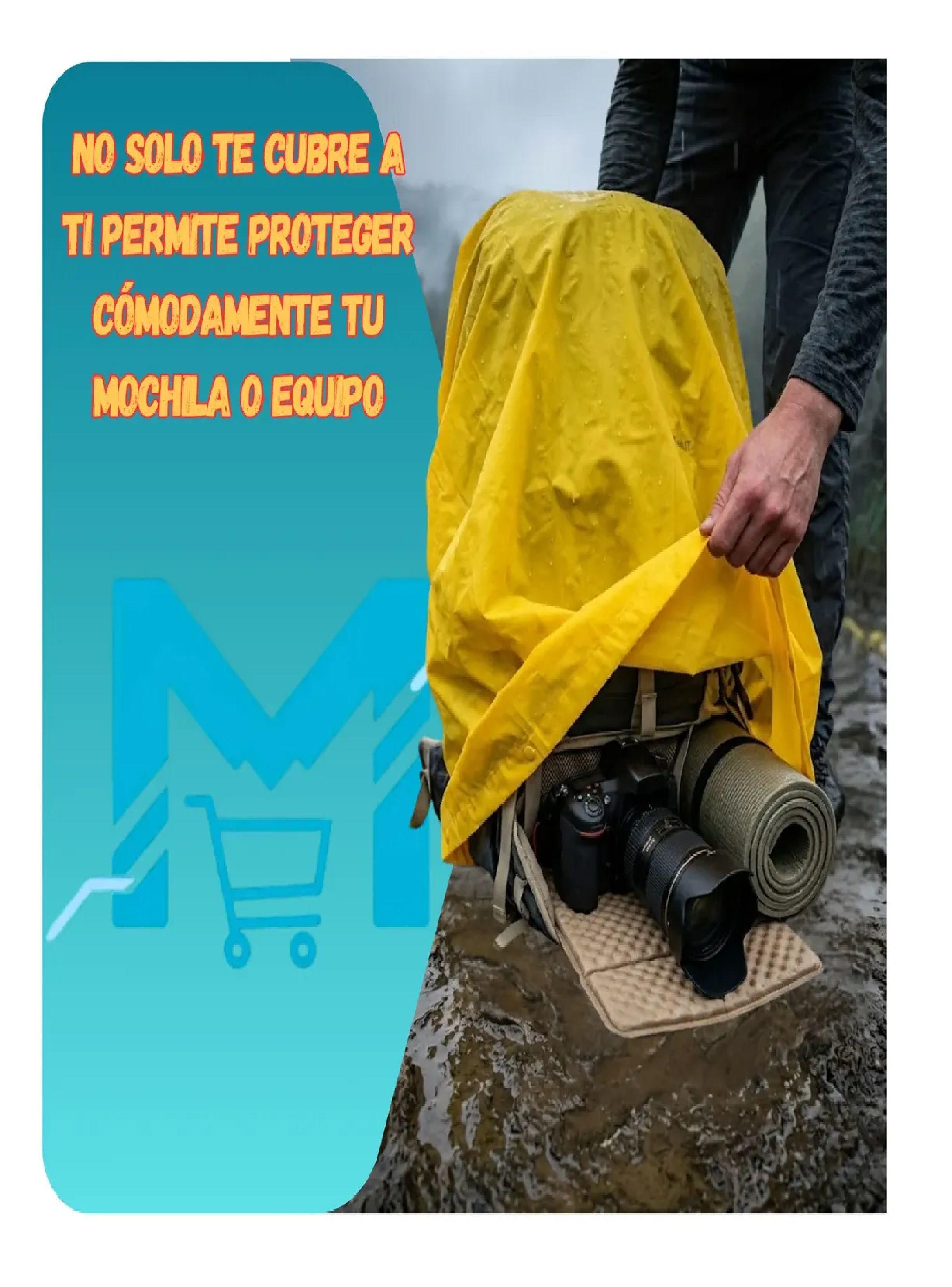 Poncho Impermeable Aquakit Capa Para Lluvia Reutilizable-4