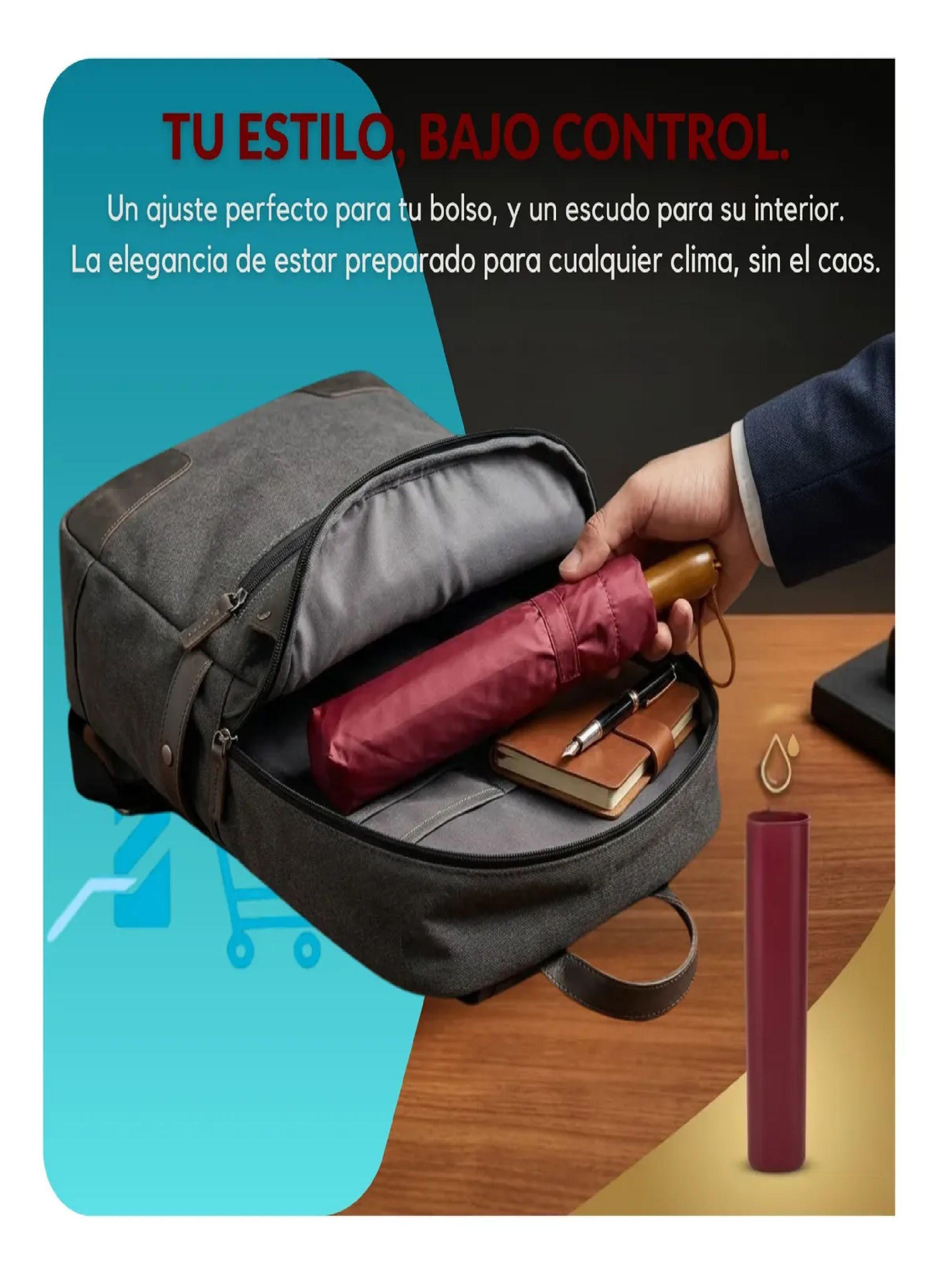 Paraguas Plegable Autom tico 120cm Reforzado Funda Premium Bordo-4