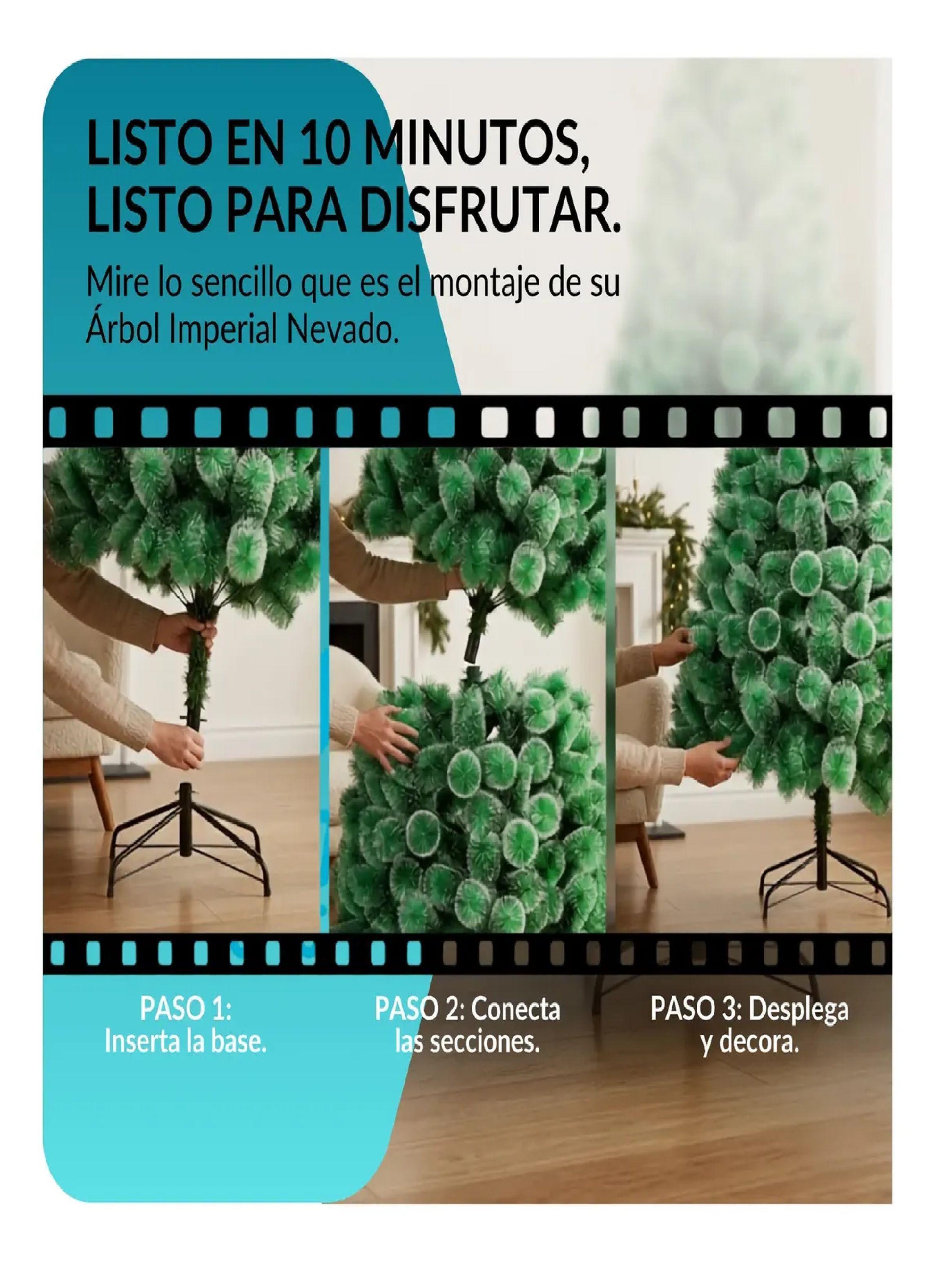Arbol De Navidad Nevado 210 Cm Base Metalica-6