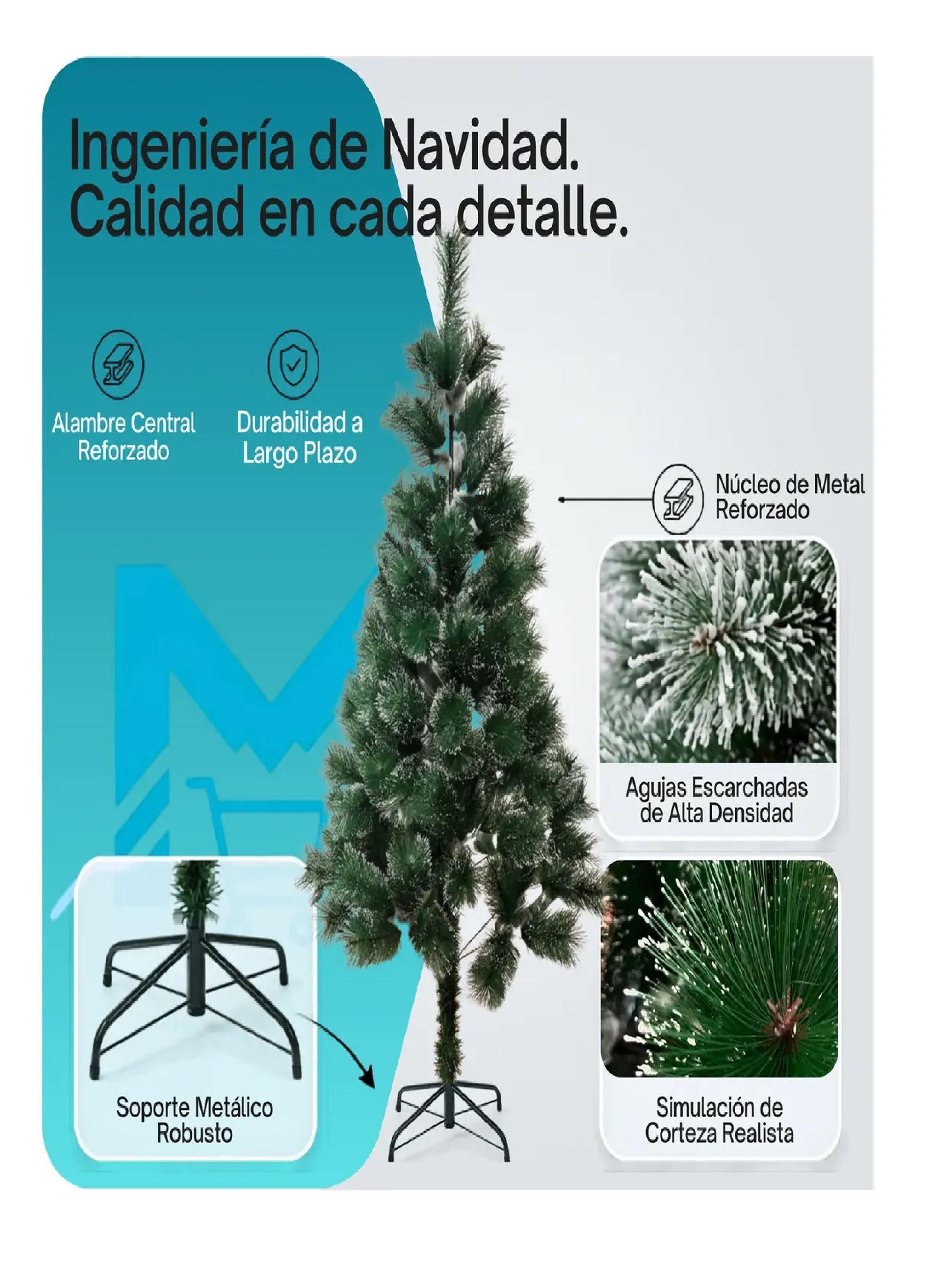 Arbol De Navidad Nevado 210 Cm Base Metalica-7