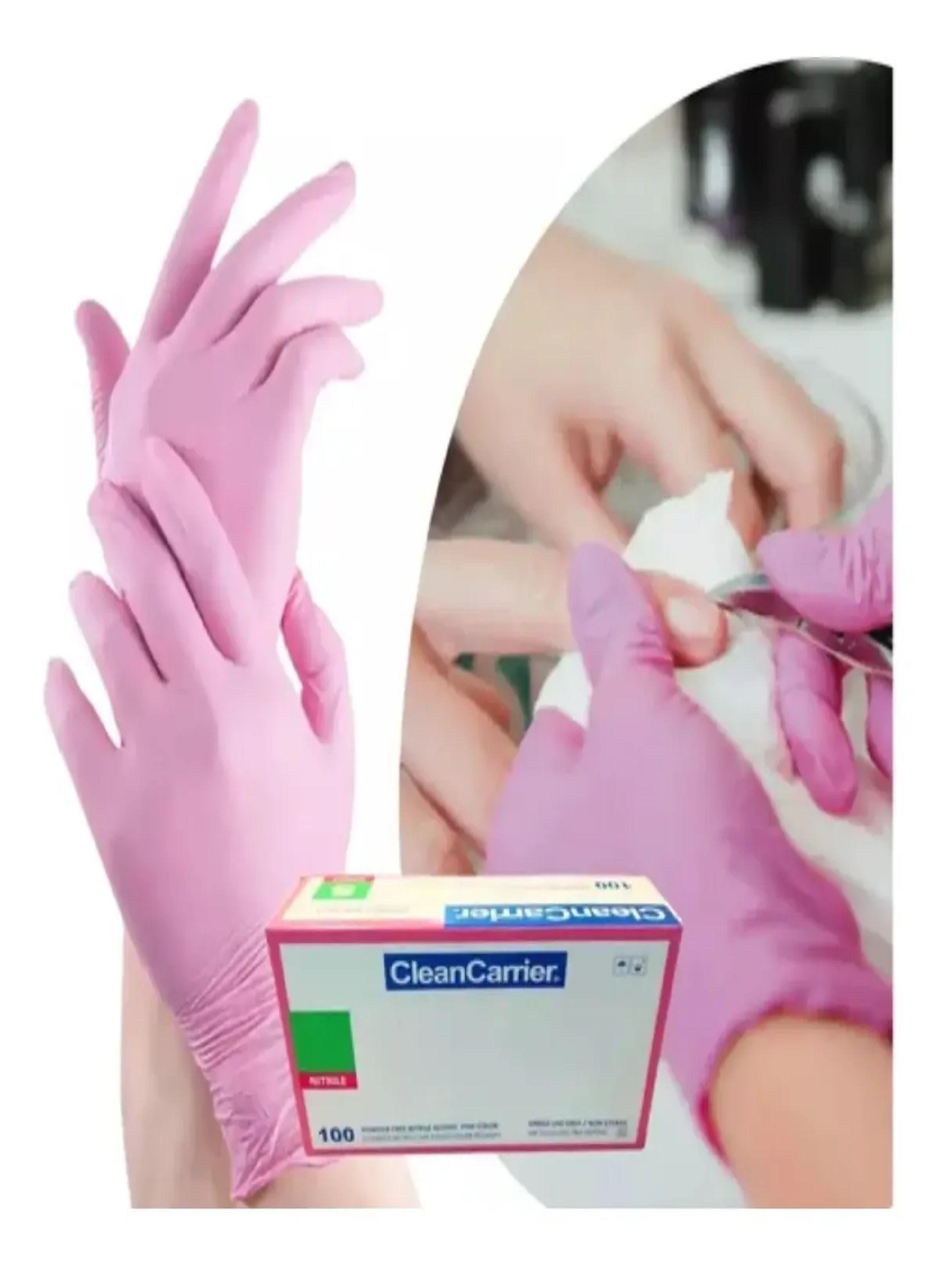 Guante Nitrilo Rosado Talla M Pack X 1000 Unidades-3