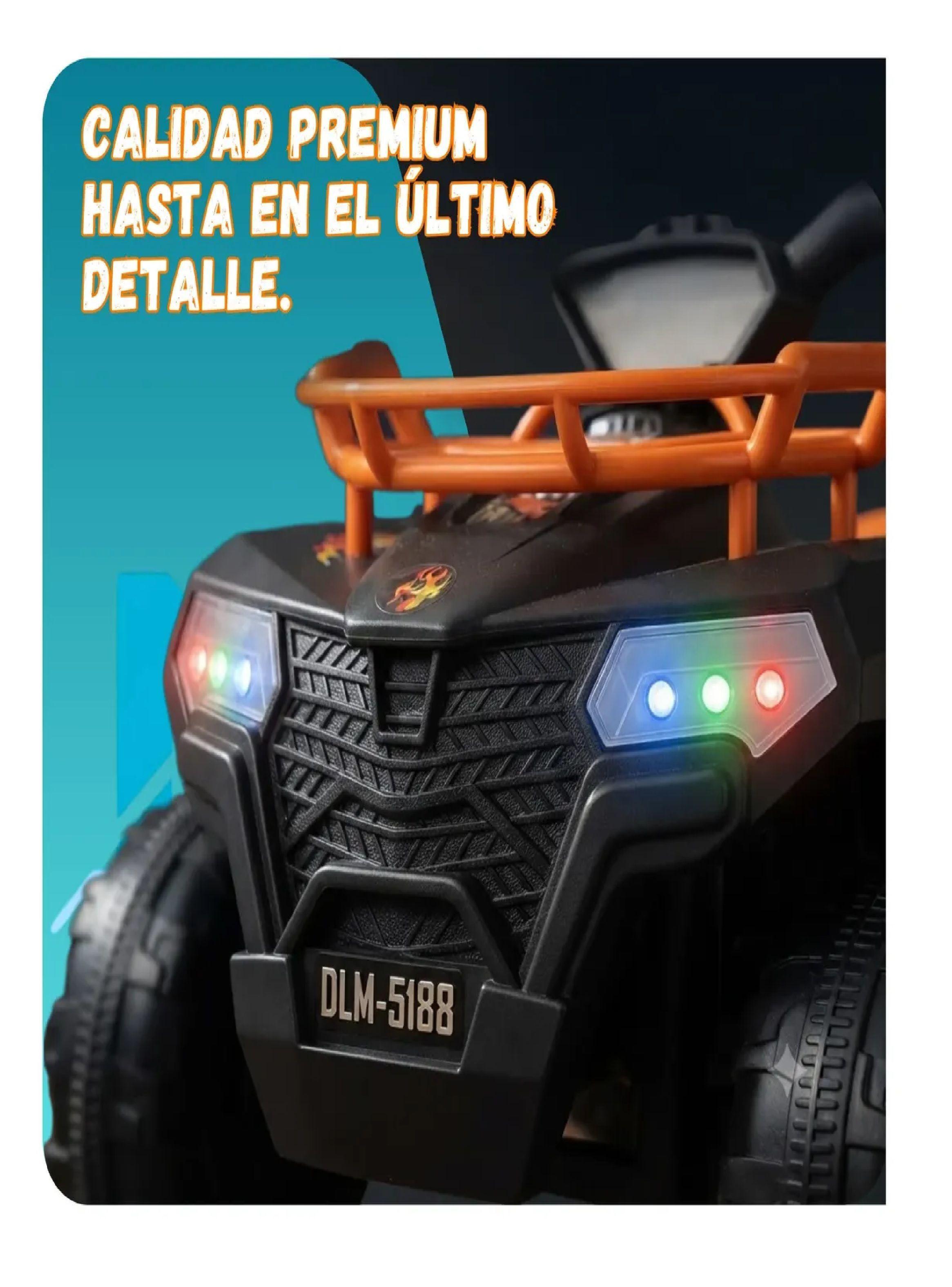 Cuatrimoto Electrica Bateria 12v Para Niños Todo terreno Naranja-4