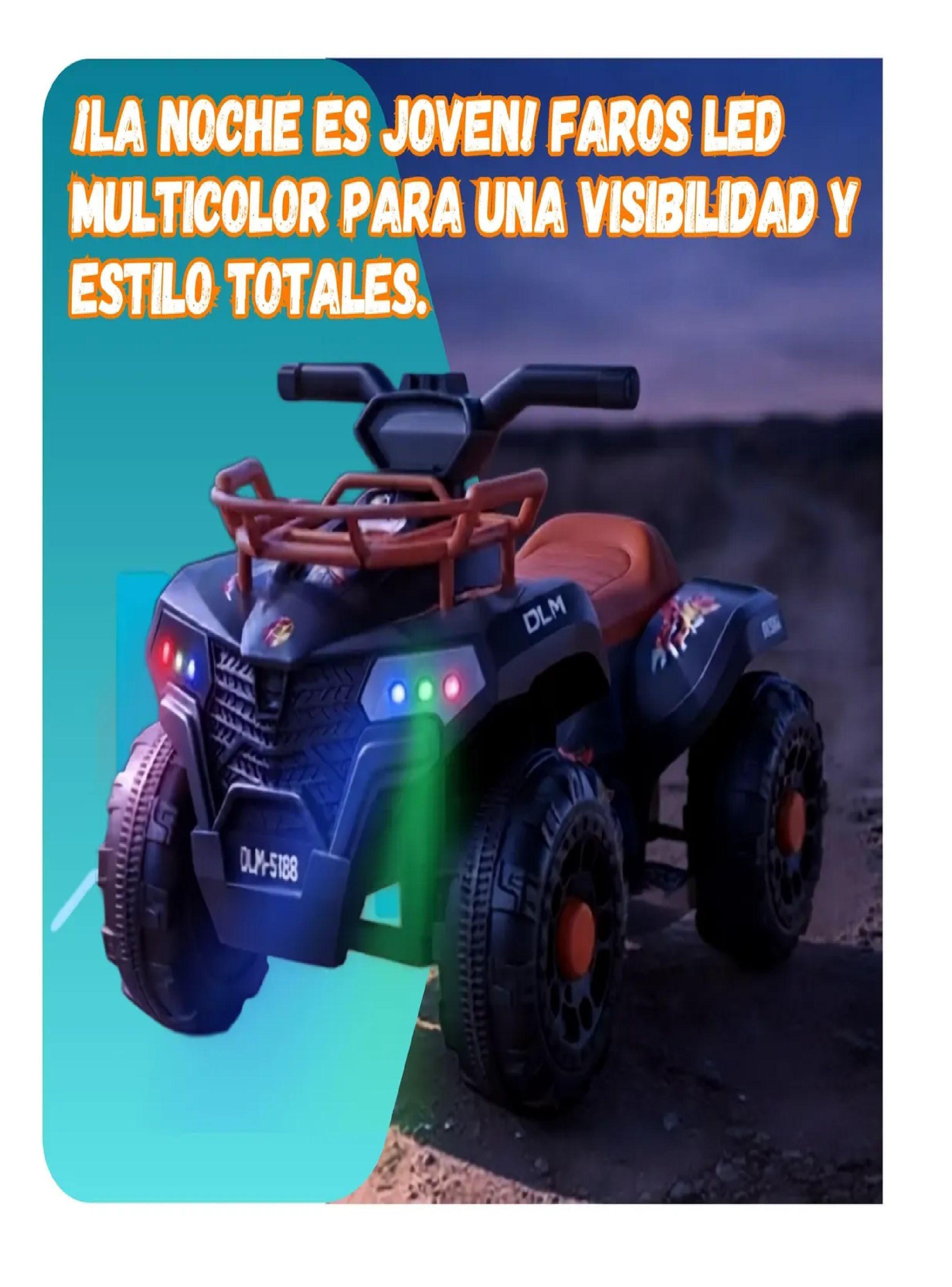 Cuatrimoto Electrica Bateria 12v Para Niños Todo terreno Naranja-5