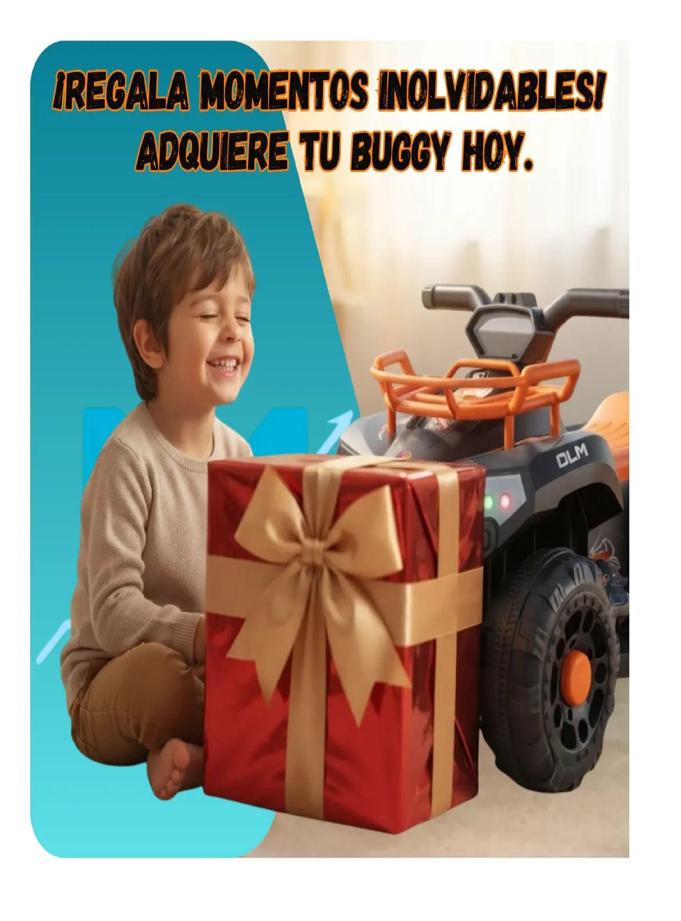 Cuatrimoto Electrica Bateria 12v Para Niños Todo terreno Naranja-6