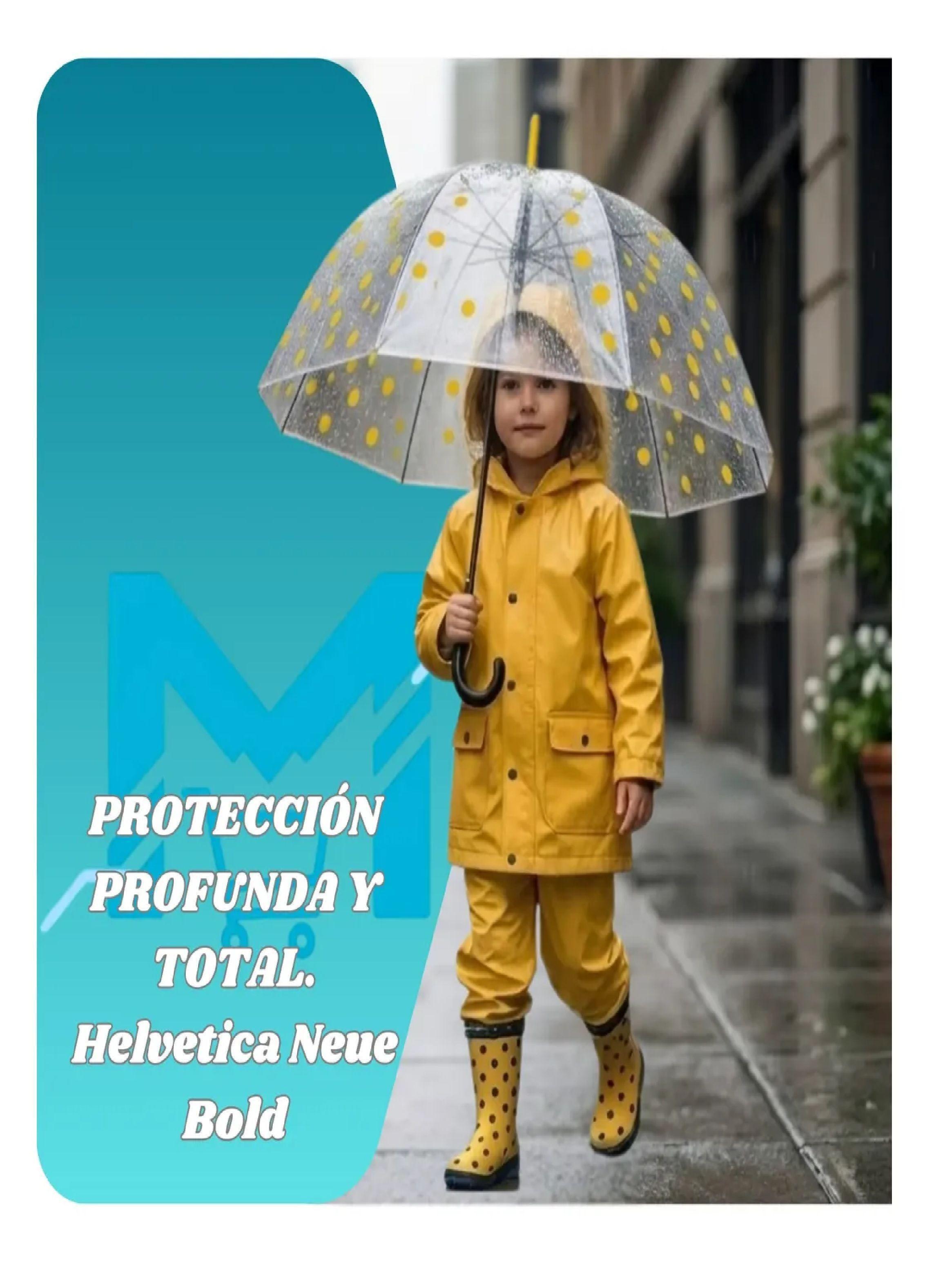 Paraguas Niños Transparente Infantil Automatico De 90 Cm Amarillo-3