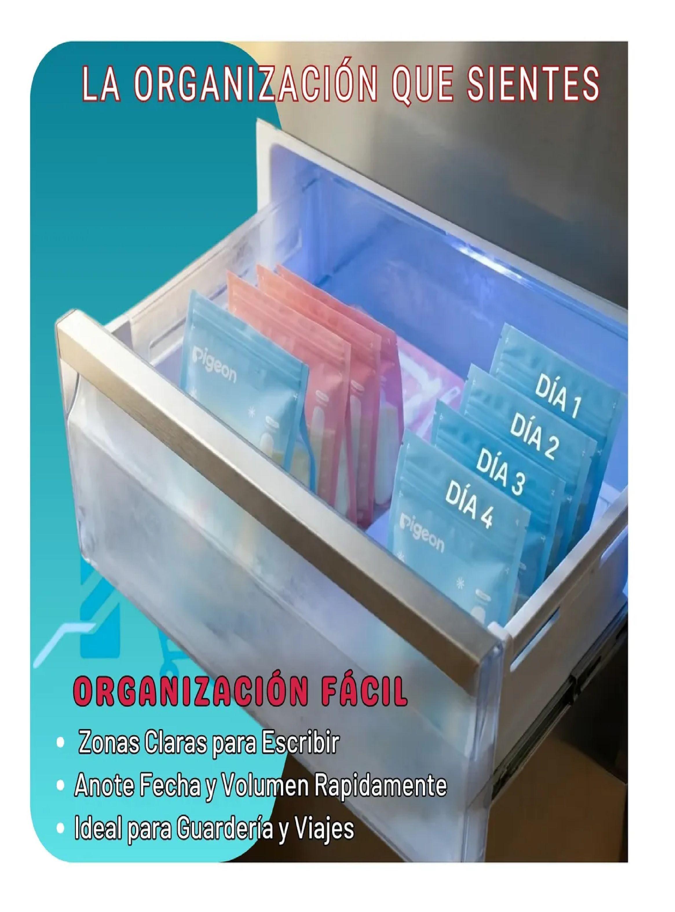 Bolsas Almacenar Leche Materna Pigeon 180ml X25 Libre De Bpa-4