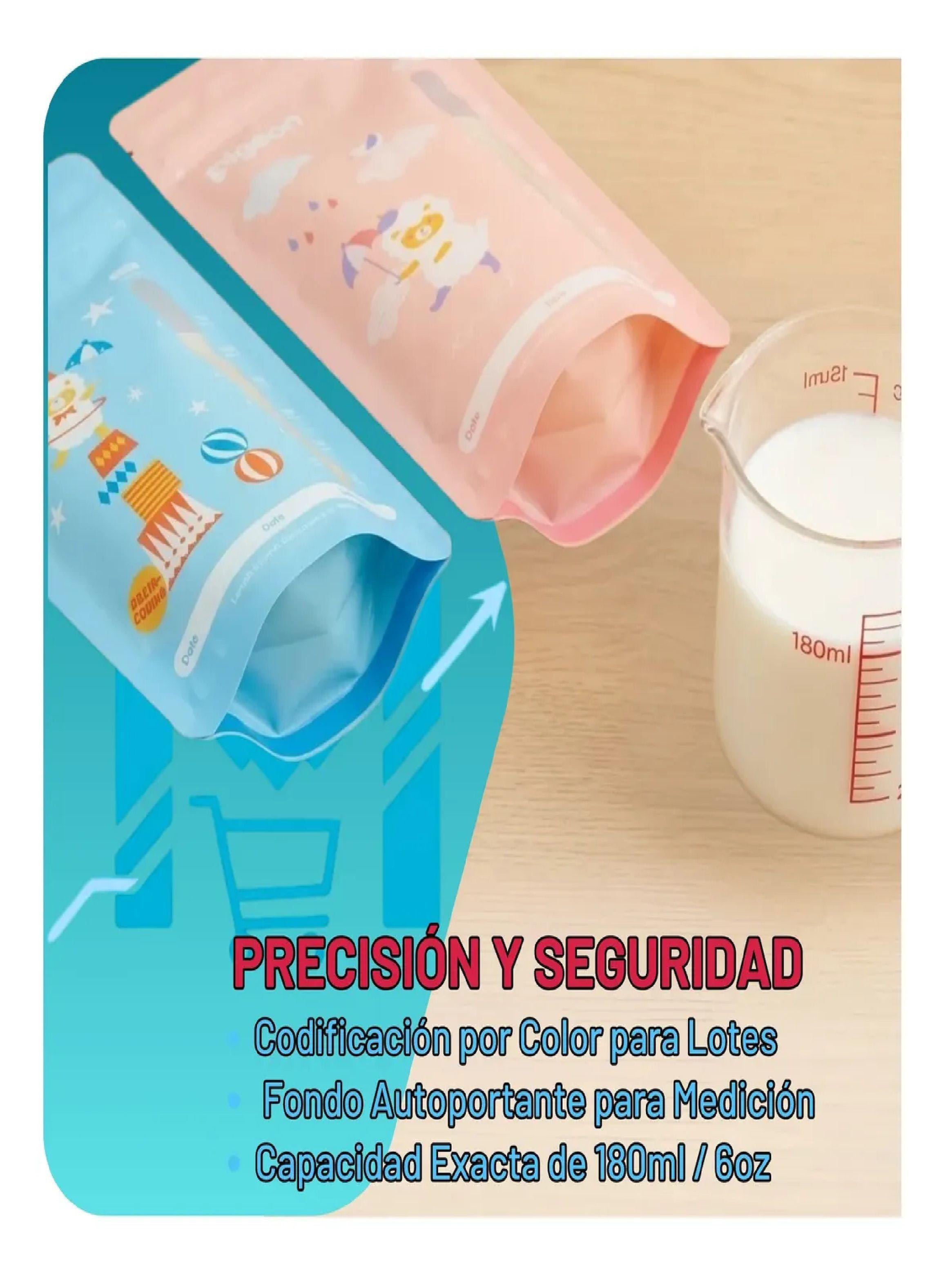 Bolsas Almacenar Leche Materna Pigeon 180ml X25 Libre De Bpa-5