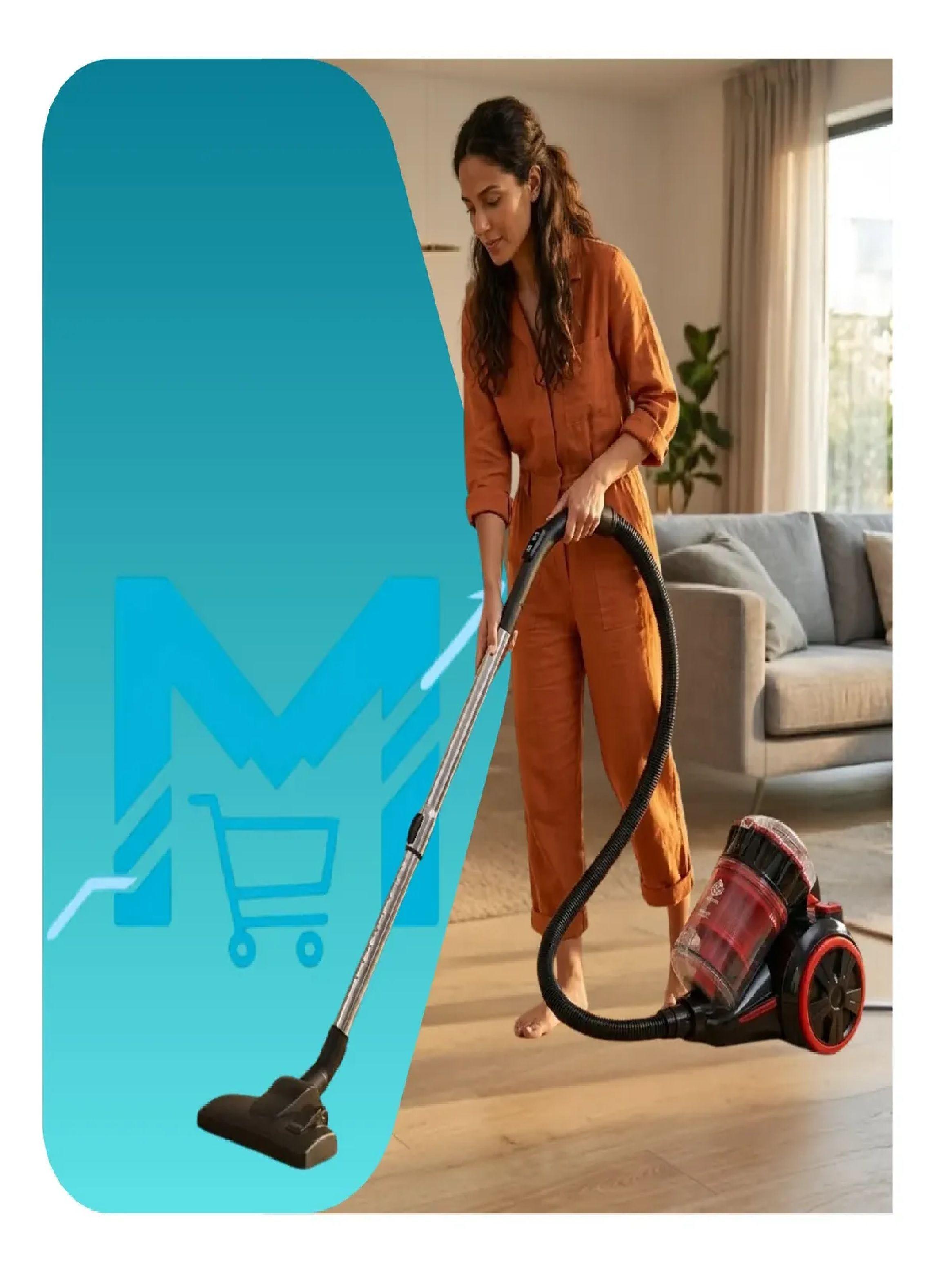 Aspiradora Ciclonica Sin Bolsa Rojo Hogar Arrastre 2000w-6