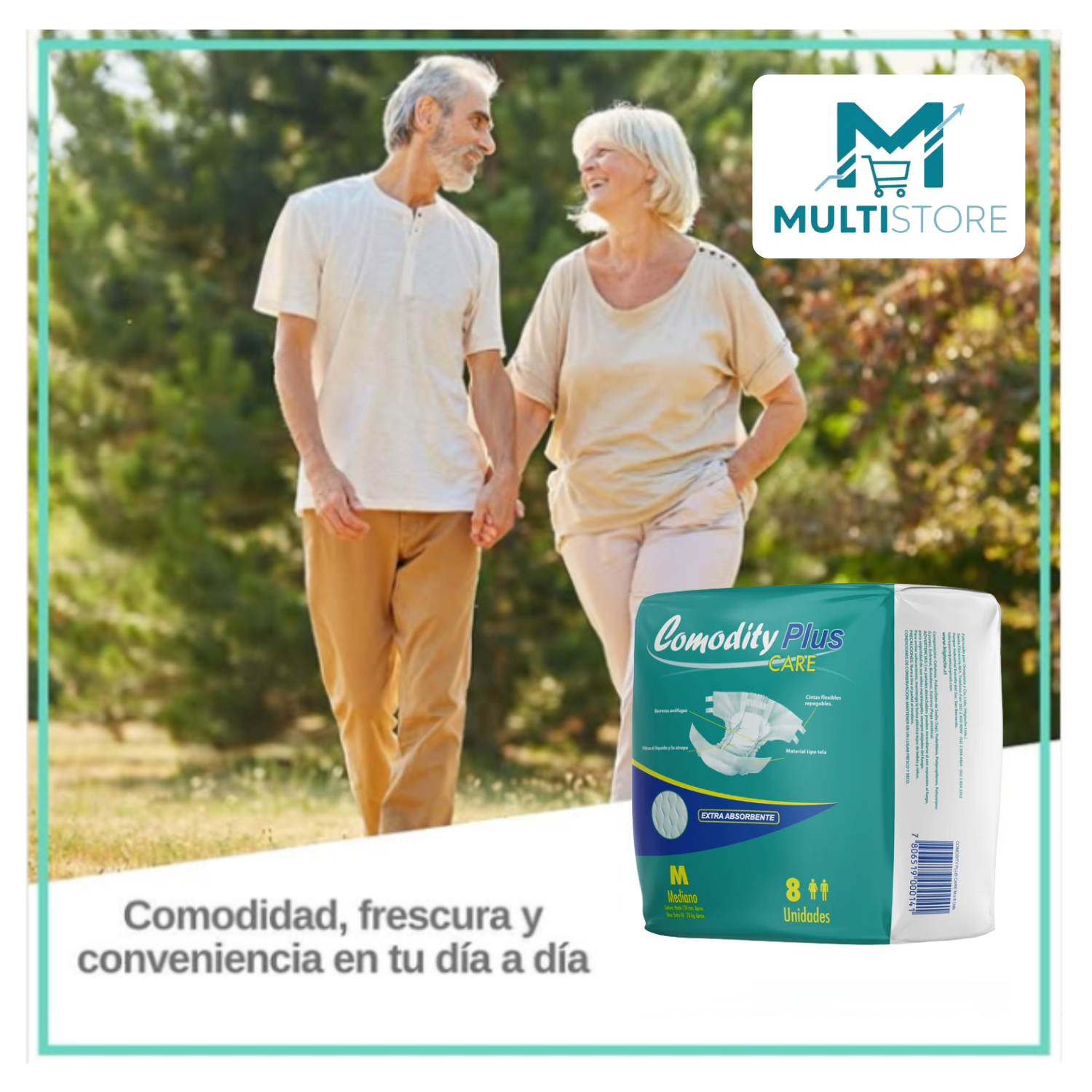 Pañal Adulto Higieclin Plus Care  X8 Con Aloe Vera -5