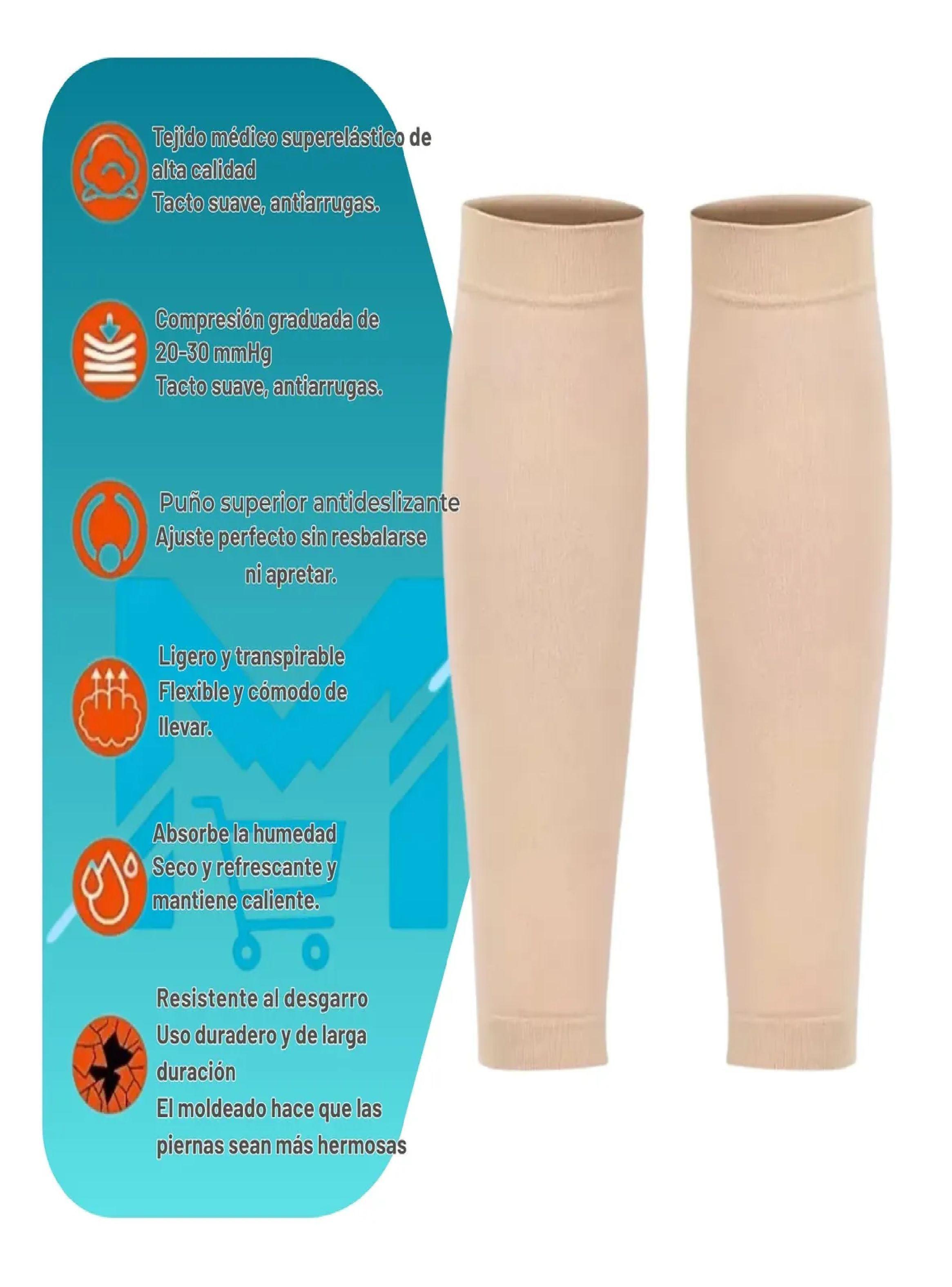 Calcetines De Compresion Venosa 20 25 Mmhg Para Pantorrillas Beige XL-2