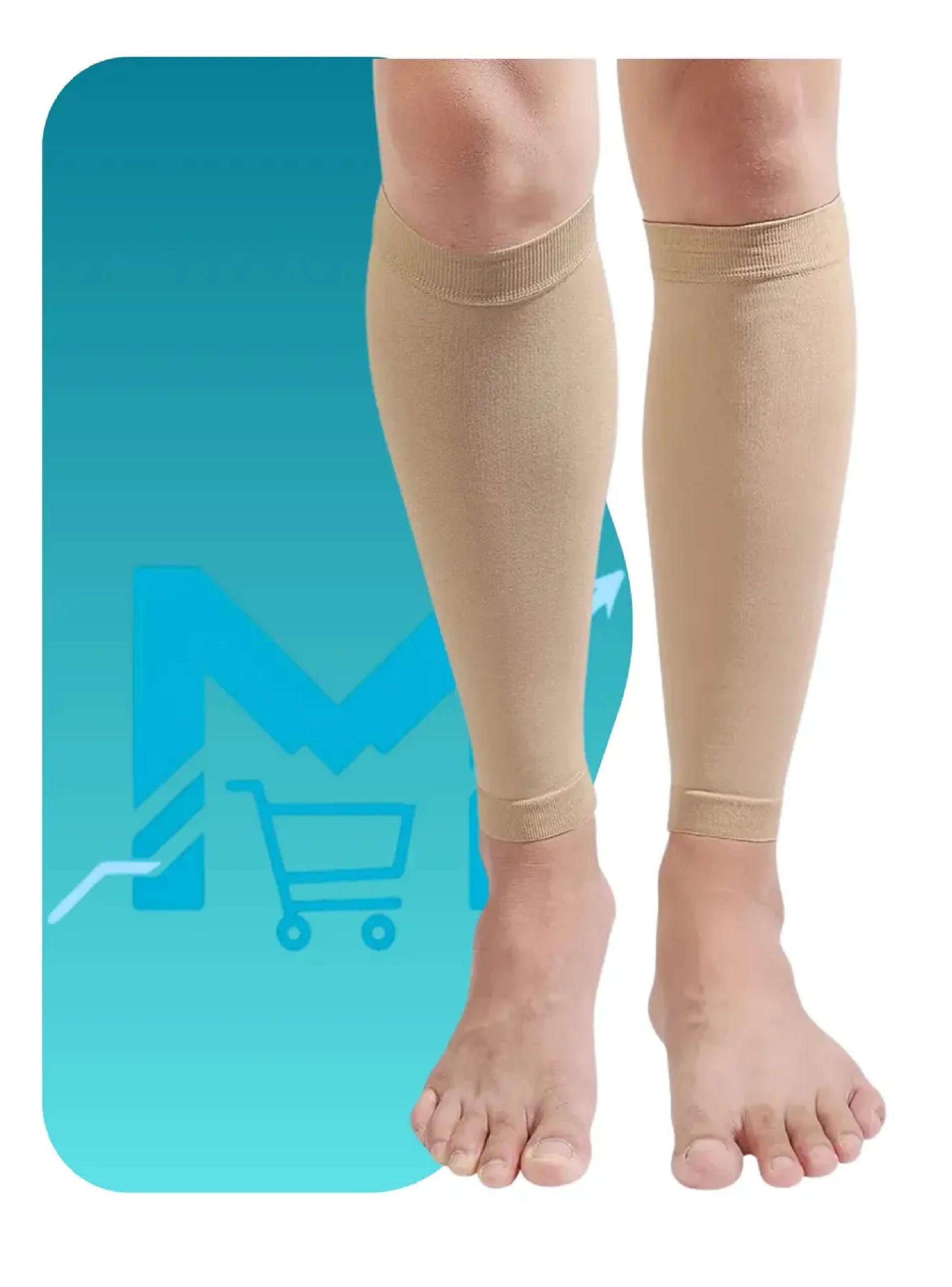 Calcetines De Compresion Venosa 20 25 Mmhg Para Pantorrillas Beige XL-3