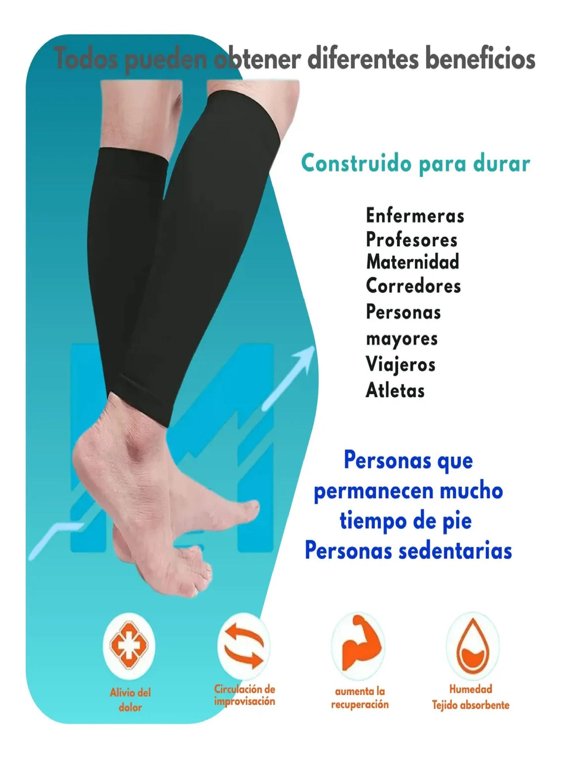 Calcetines De Compresion Venosa 20 25 Mmhg Para Pantorrillas Beige XL-5