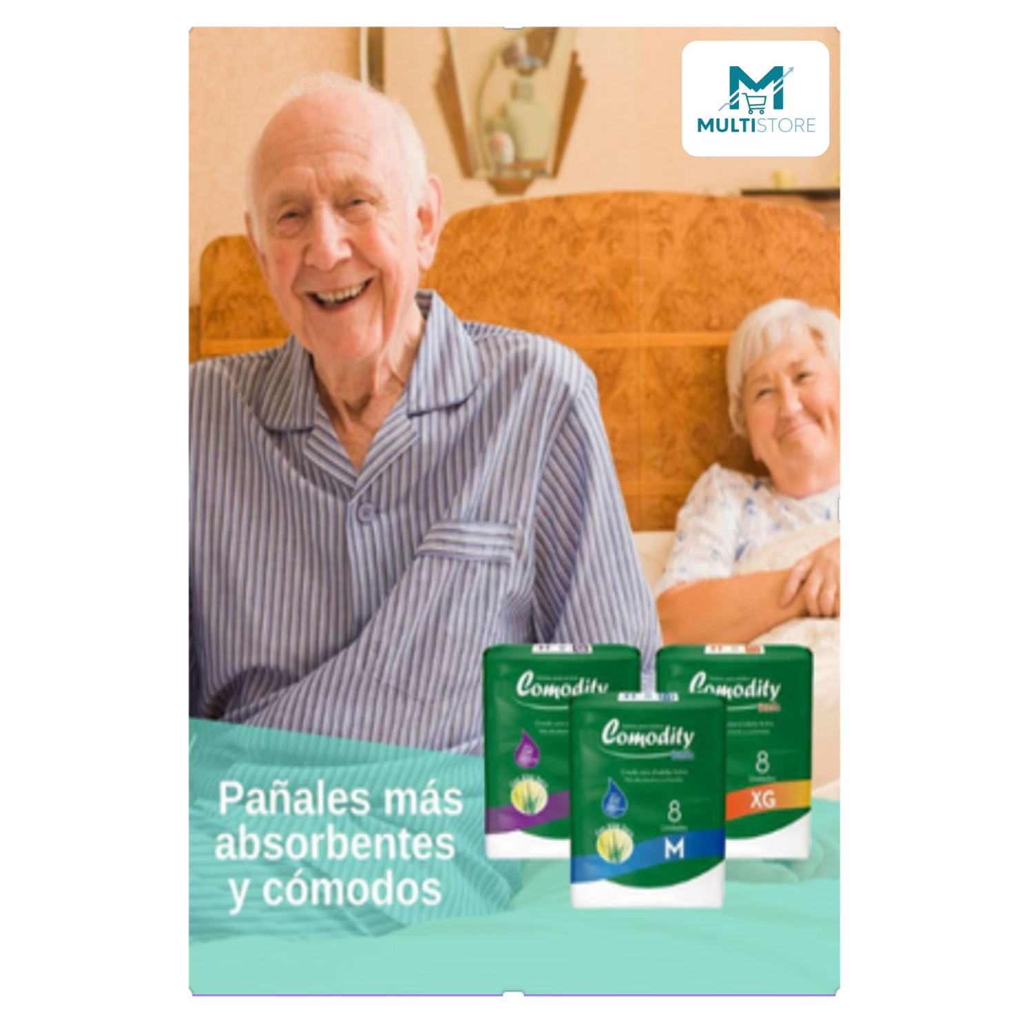 Pañales Adulto Comodity Basic Talla G Incontinencia Fuerte Grande-4
