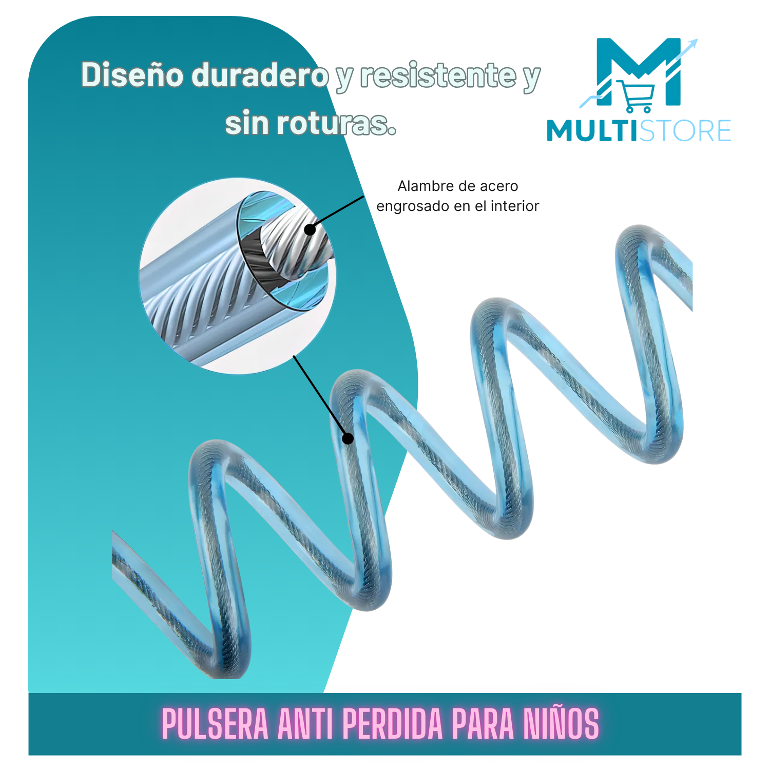 Cinta Pulsera Arnés Anti-pérdida Para Niños (1.5m) Seguridad-4