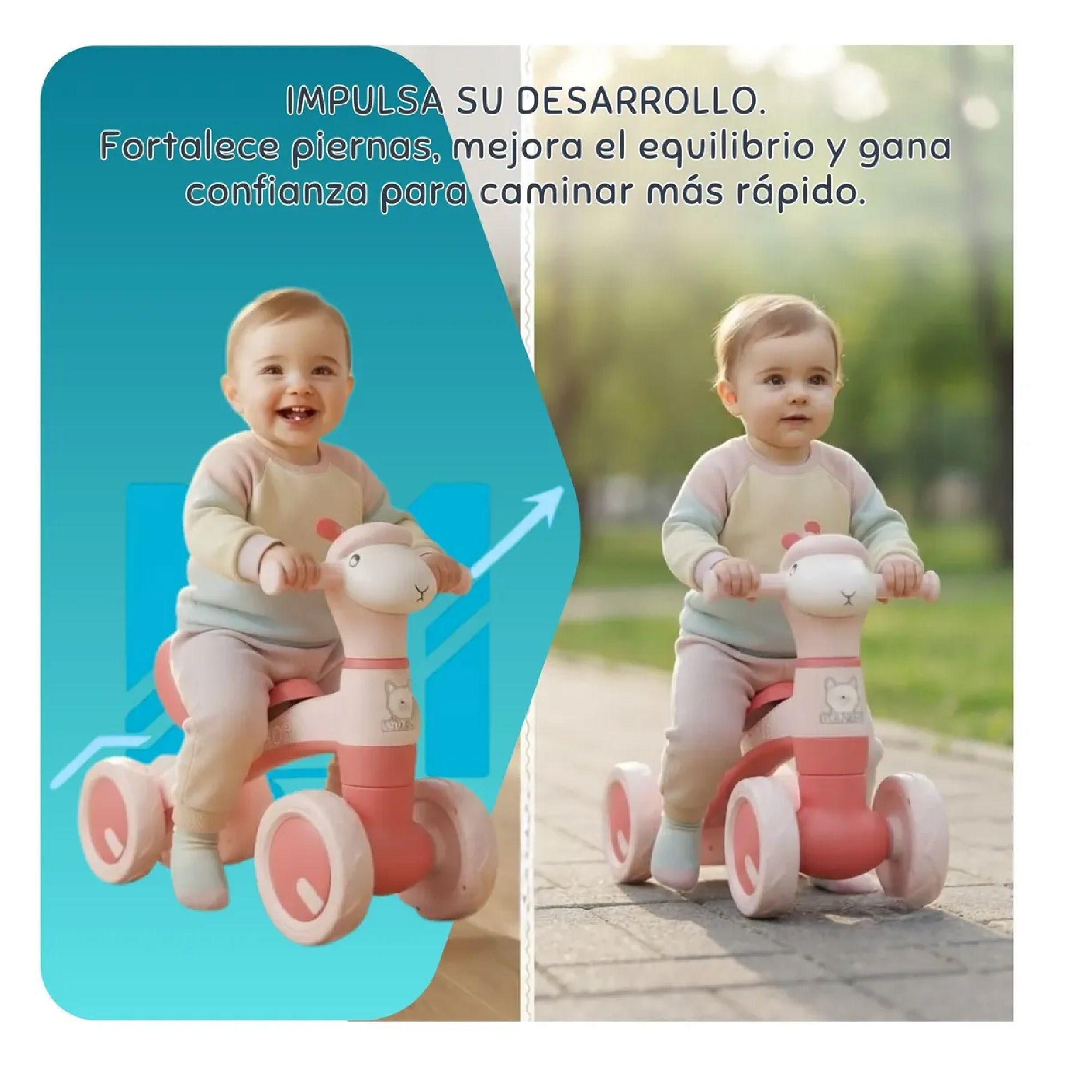 Correpasillo Aprendizaje Infantil Luces Y Sonido Andador Rosa-4