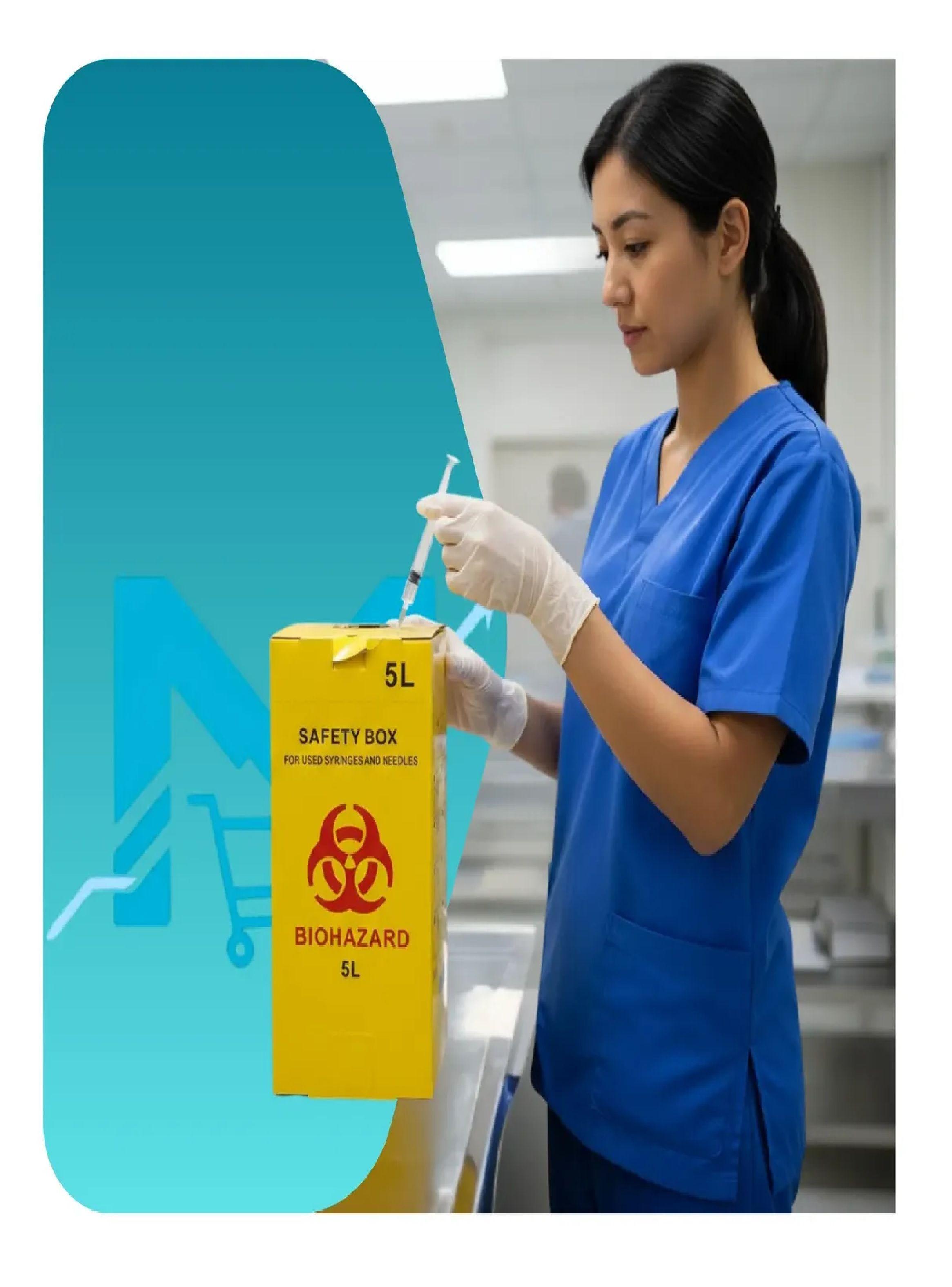Caja Seguridad Biohazard 5 Litros Desecho Agujas Y Jeringas-4