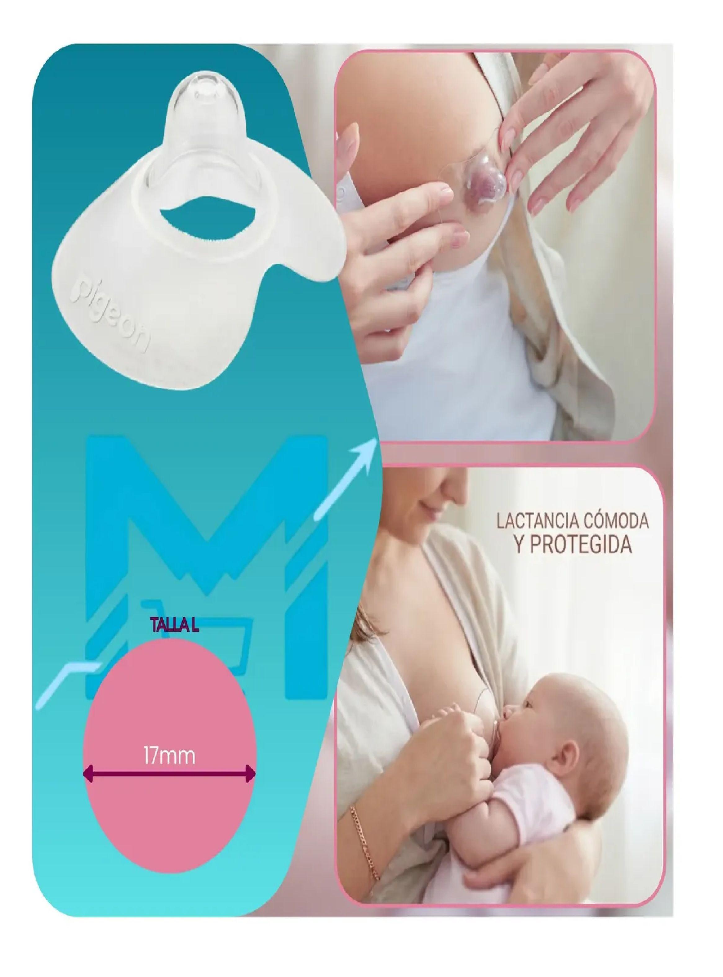 Pezoneras Pigeon Silicona Protector Pezon Lactancia L 17mm-3