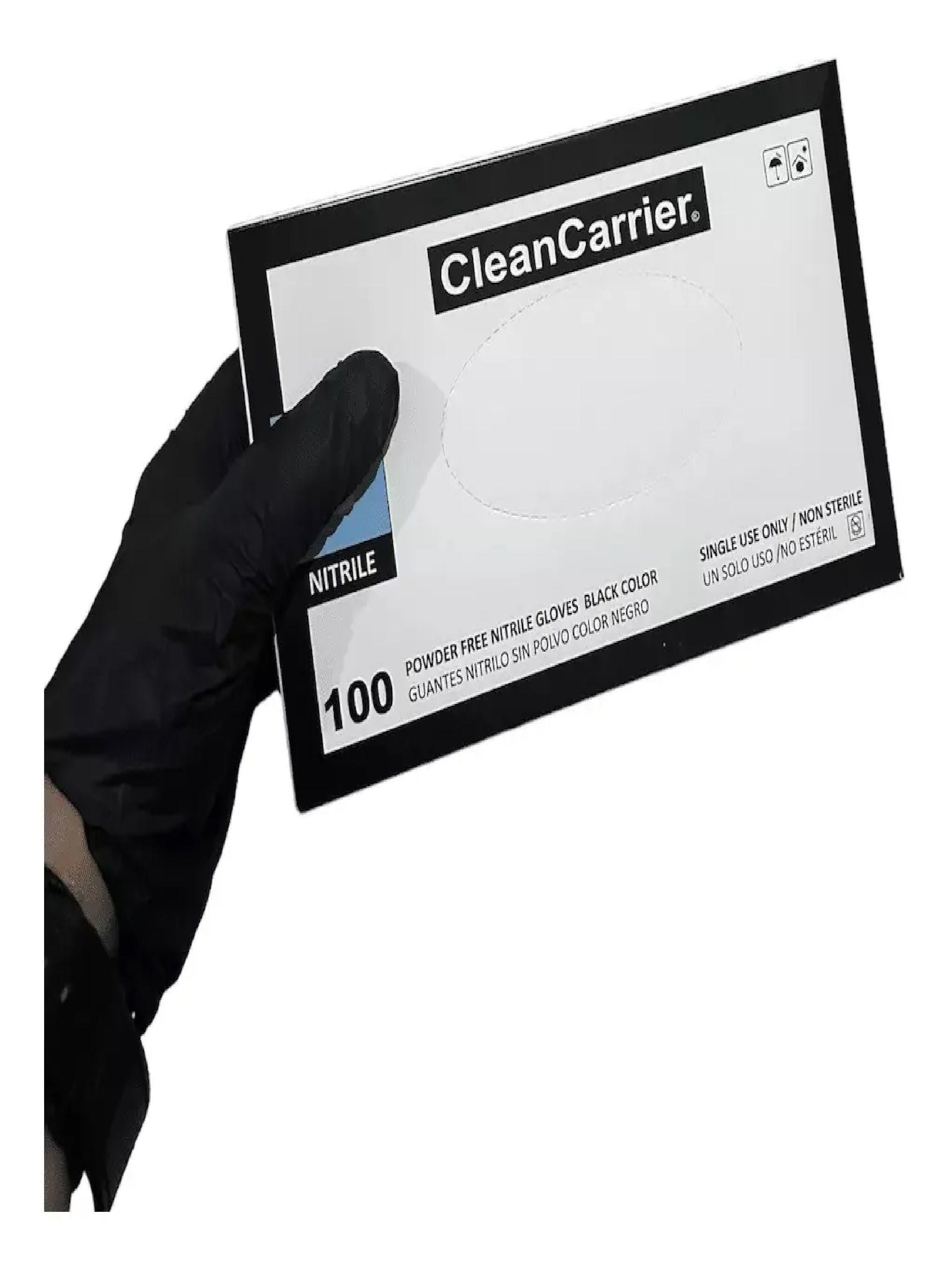 Guantes Nitrilo Negro Sin polvo Talla L Cleancarrier 100 Unid-2