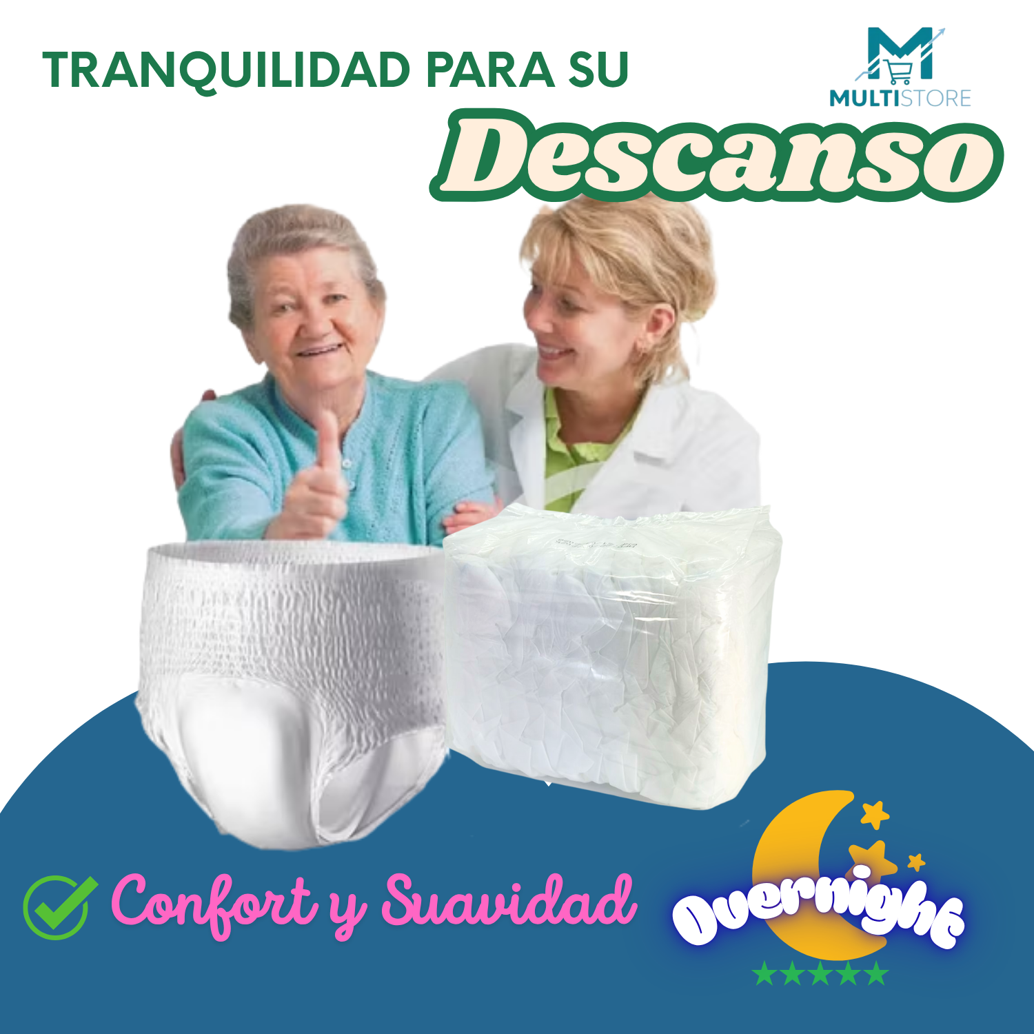 Pañal Adulto Tipo Pants Nocturno Overnight Máxima Absorcion Grande-3