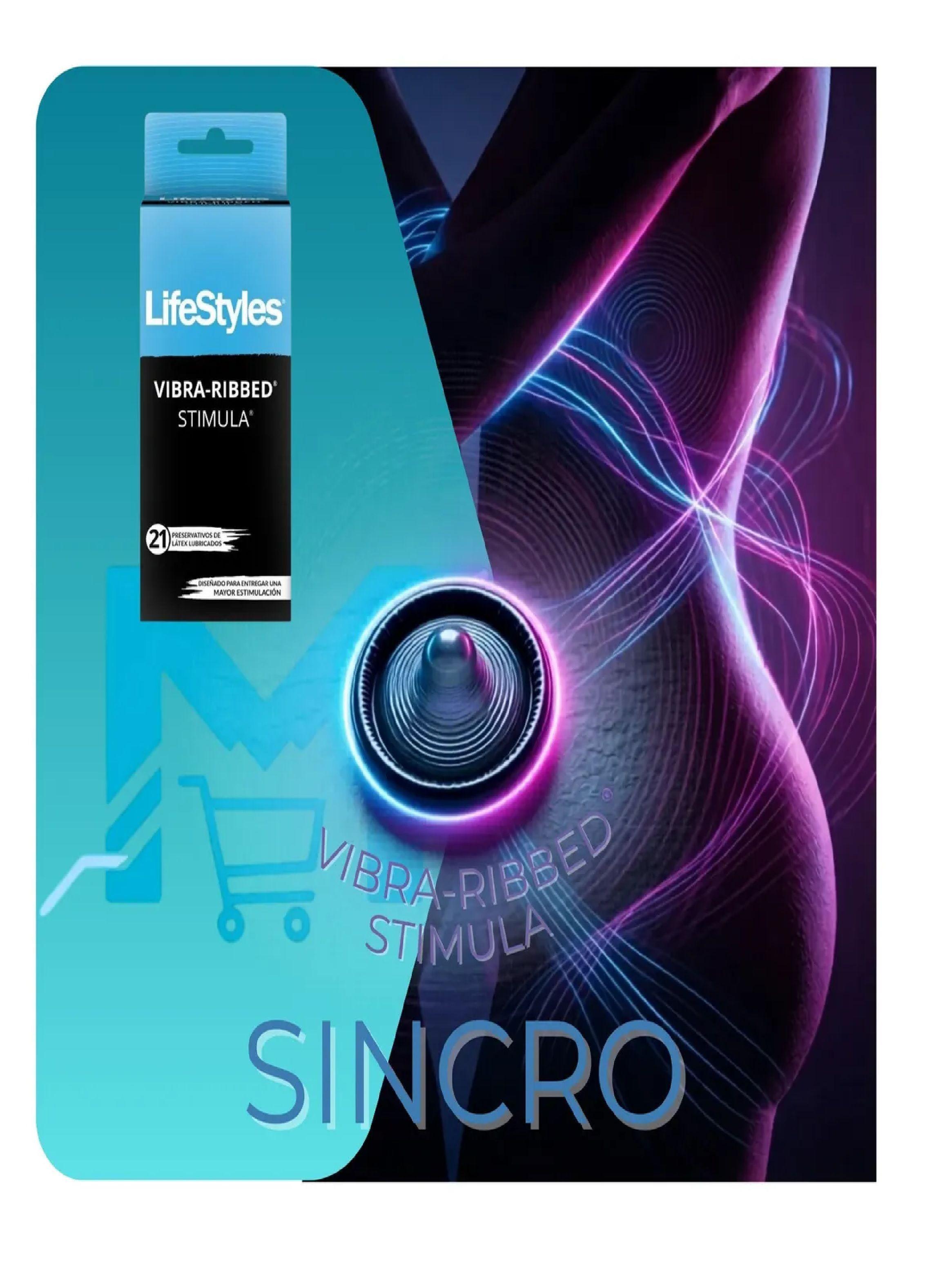 Pack 6 Cajas Preservativo Stimula Vibra ribbed 126 Condones-2