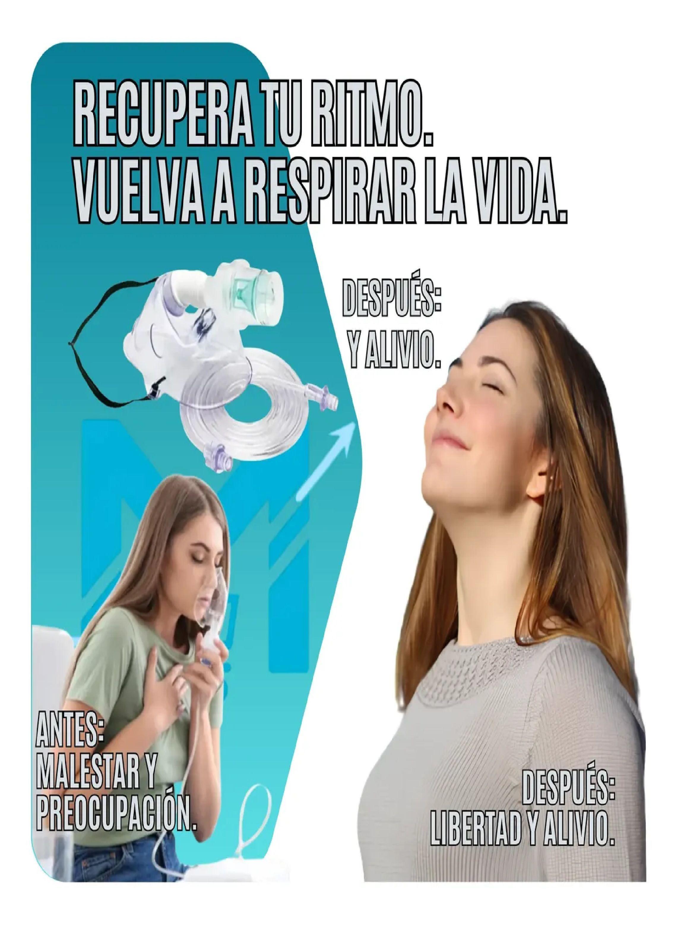Pack X10 Mascarilla De Nebulizacion Adulto Tubo 2 10 Metros-5