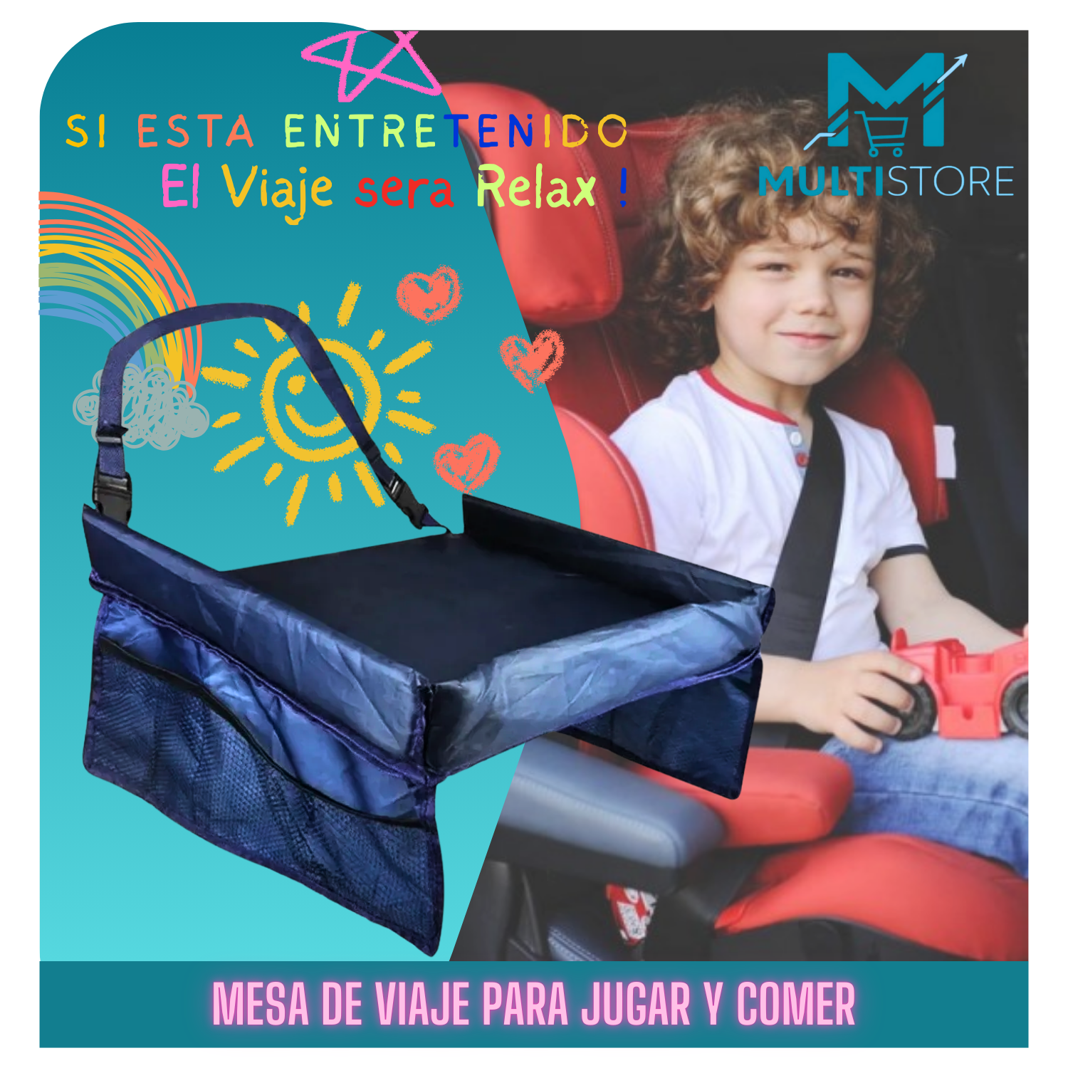 Mesa Bandeja De Viaje Multiusos Para Niños Viaje Tranquilo-4