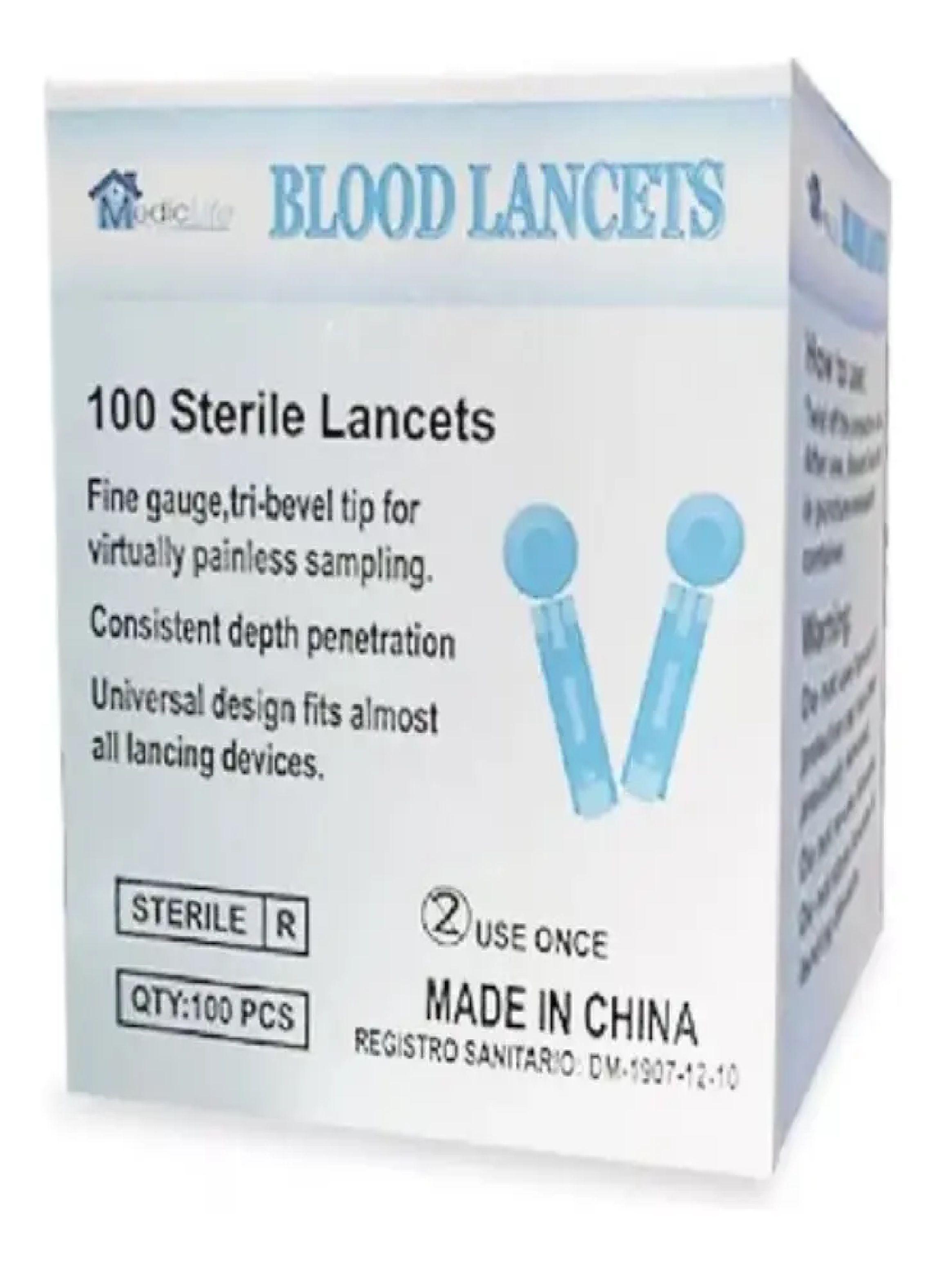 Lancetas Caja X 100 Unidad Lanceta Est ril Glicemia Diabetes-5