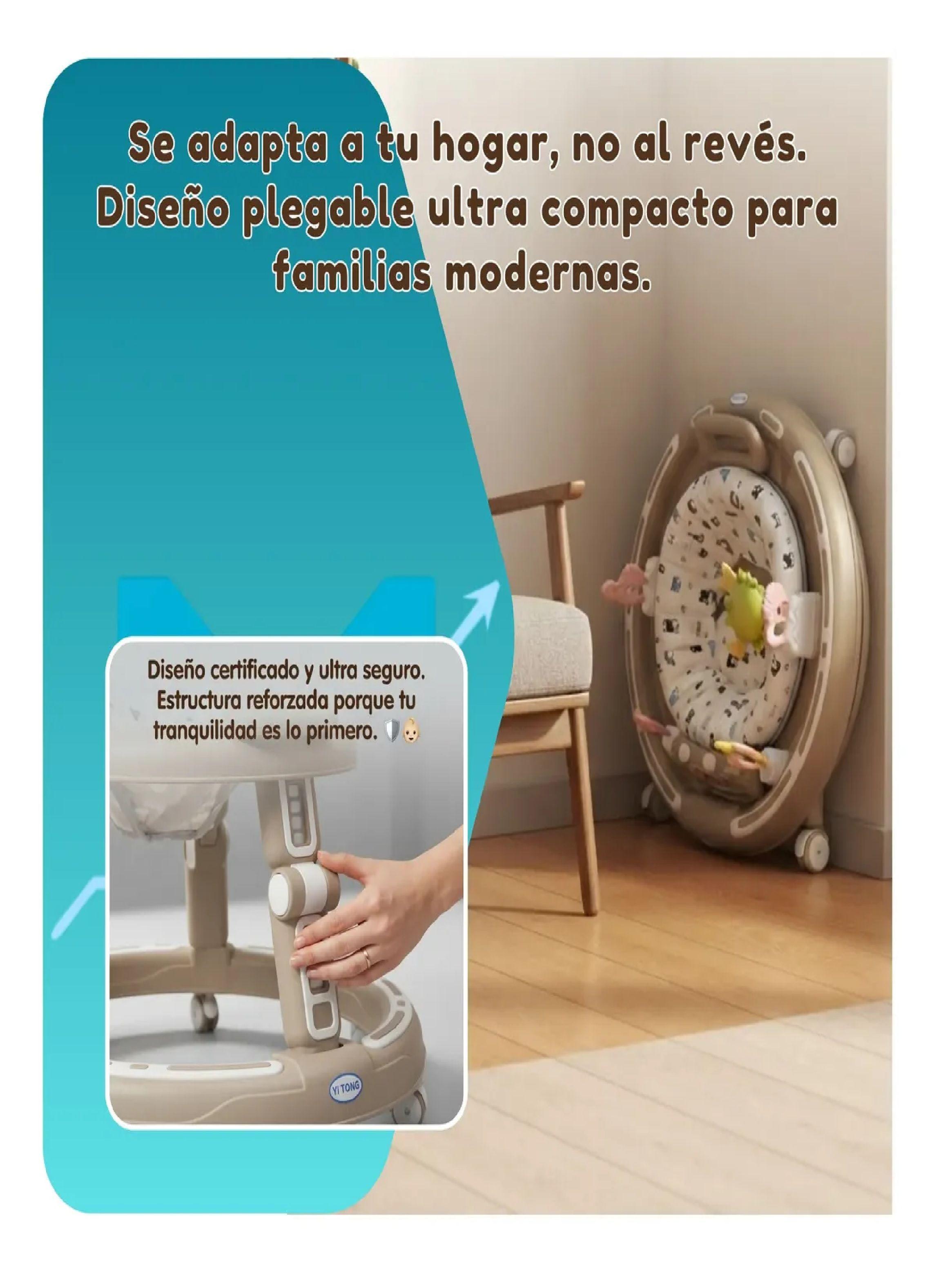 Andador Caminador Para Bebe Plegable Centro De Actividades Marron-2