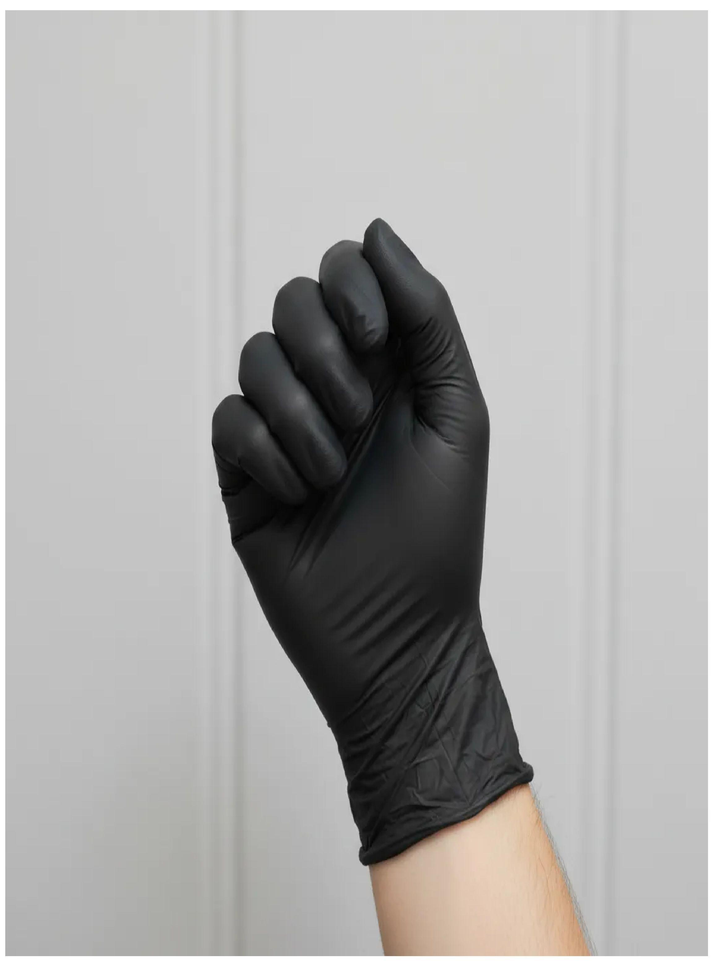 Guantes Nitrilo Negro Sin polvo Talla S Cleancarrier 100 Unid-4