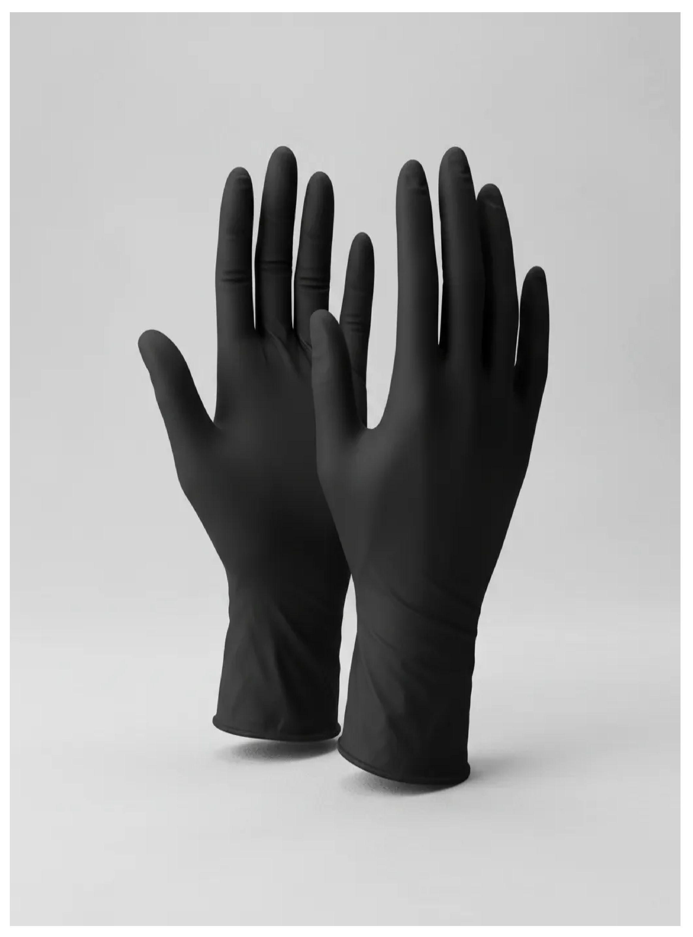 Guantes Nitrilo Negro Sin polvo Talla S Cleancarrier 100 Unid-6