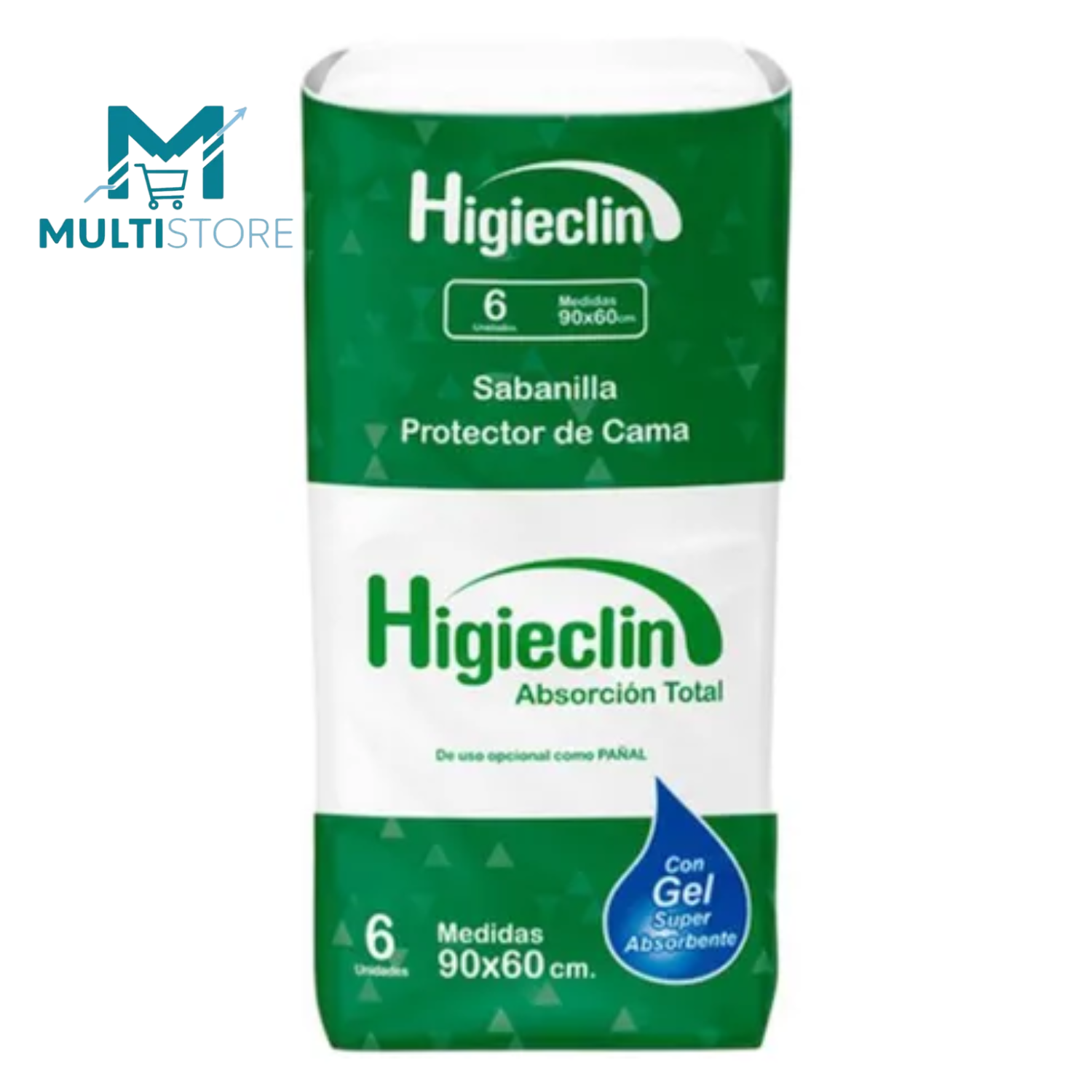 Sabanilla Protectora con Gel Higieclin 90x60 Cm X6 Unds Desechable-2