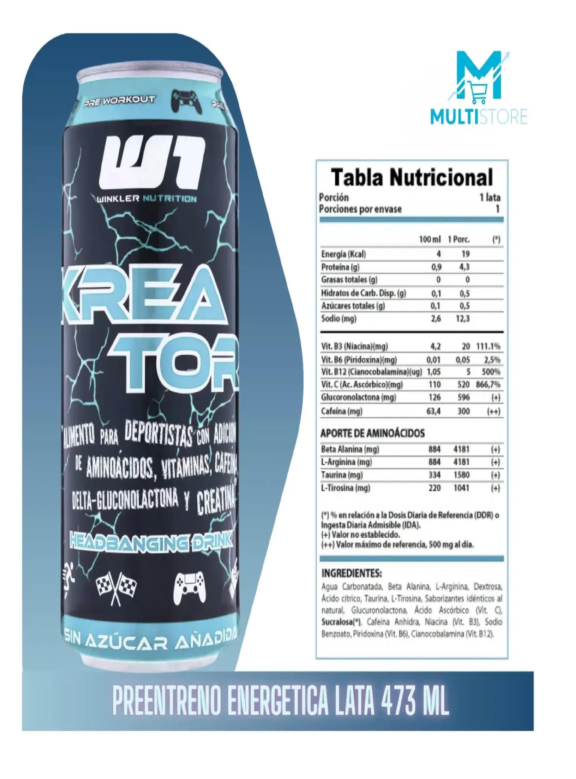 Pre Entreno Kreator 473 Ml Potencia Enfoque Y Cero Azucar-4
