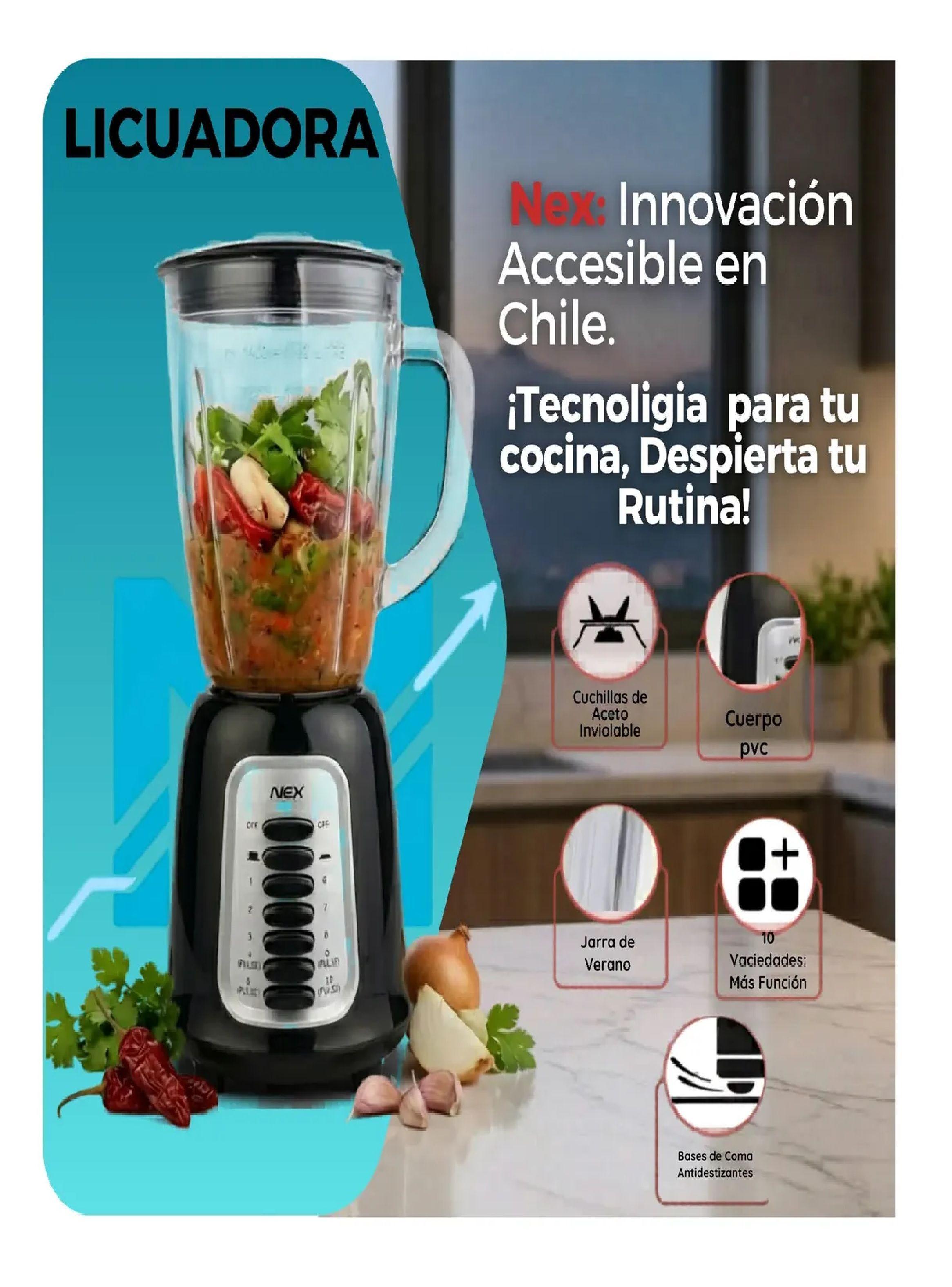 Licuadora Nex Jarra De Vidrio 1 5 Litros 400w 10 Velocidades-4