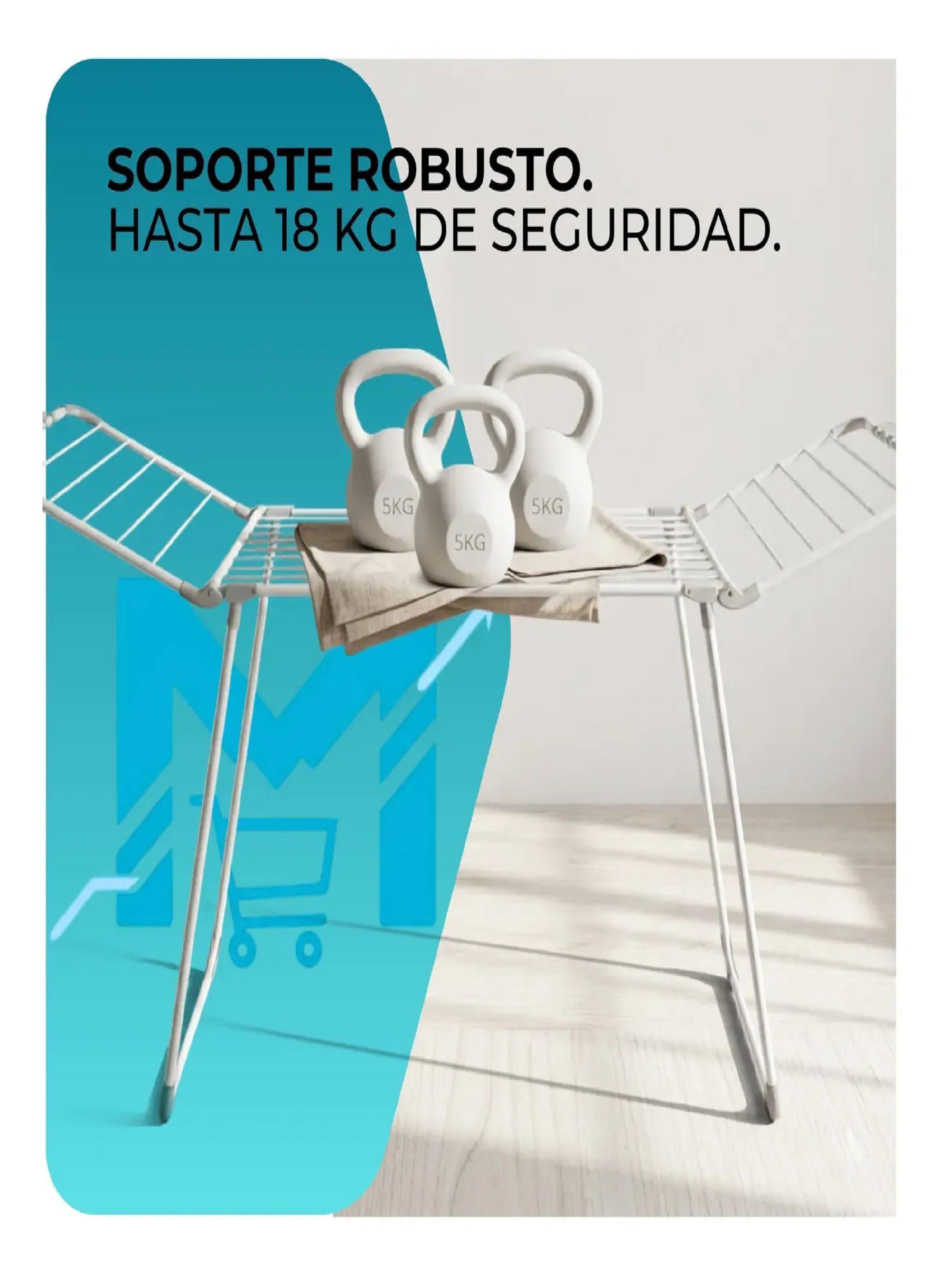 Tendedero De Ropa Metalico 12 Metros Cotidiana M design 18kg-5