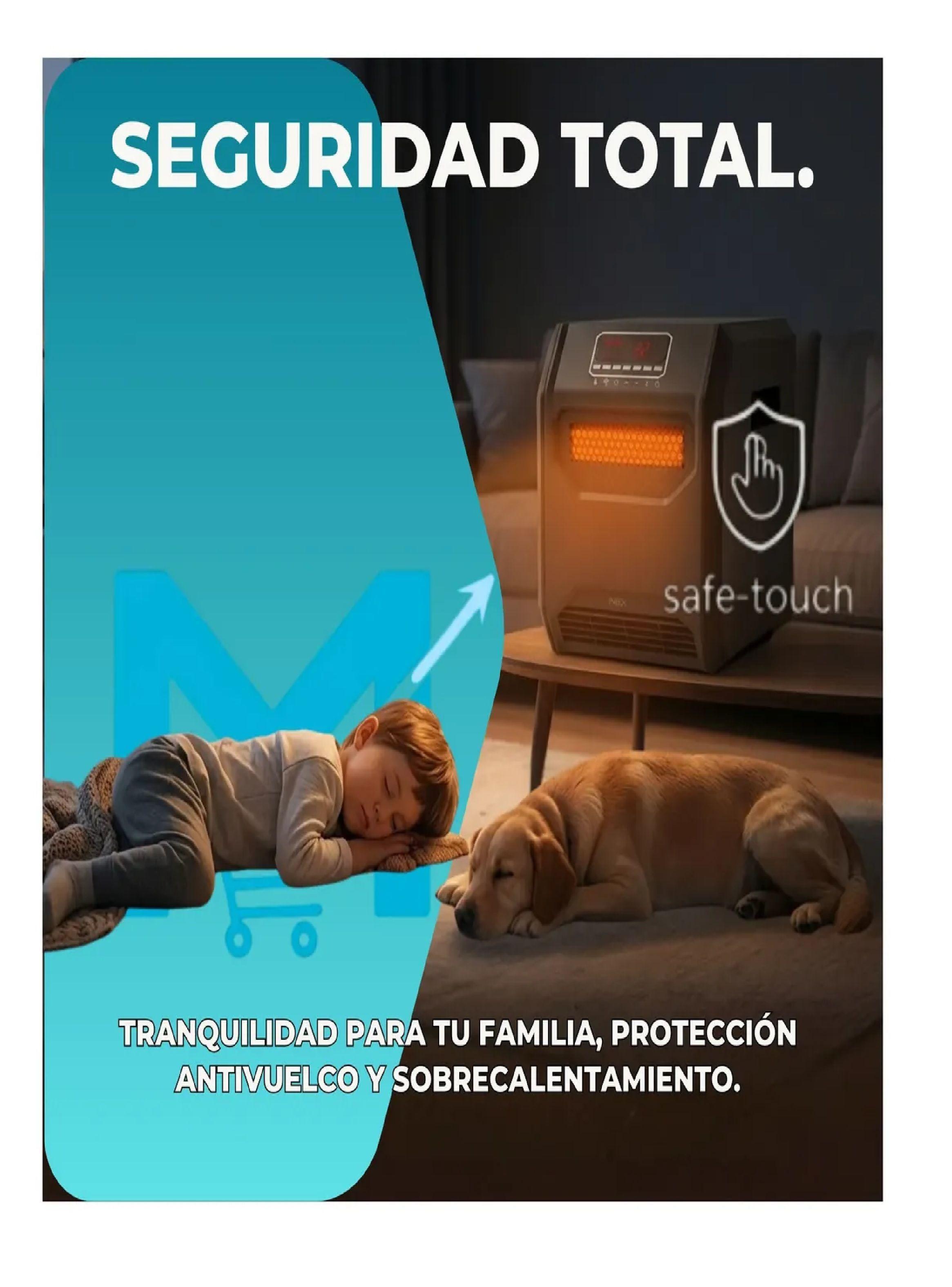Estufa Infrarroja Nex 1500w Calor Digital Eficiente Wifi-4
