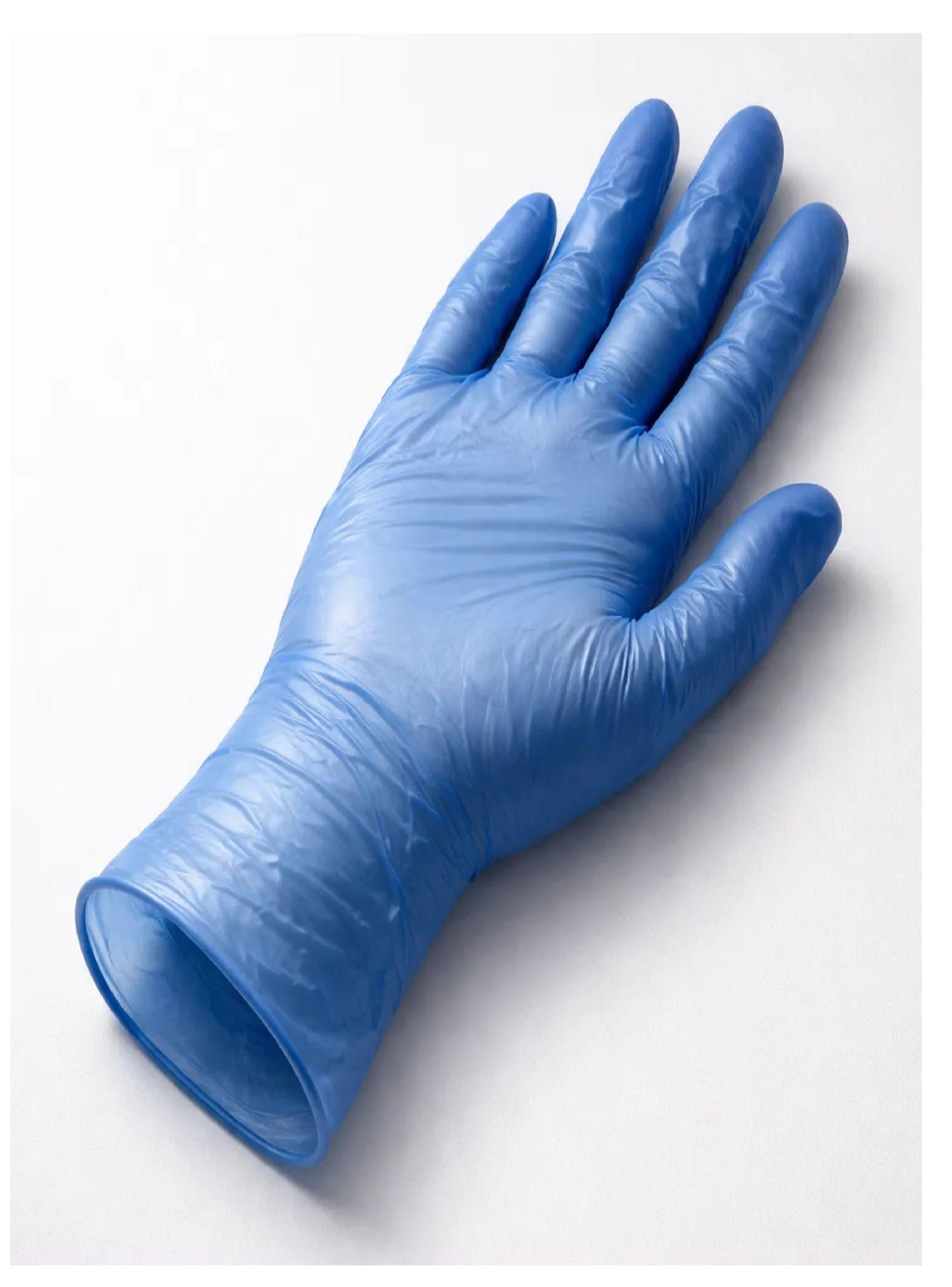 Guante Vinilo Azul Tresor L Sin Polvo Caja X 100 Unidades-5