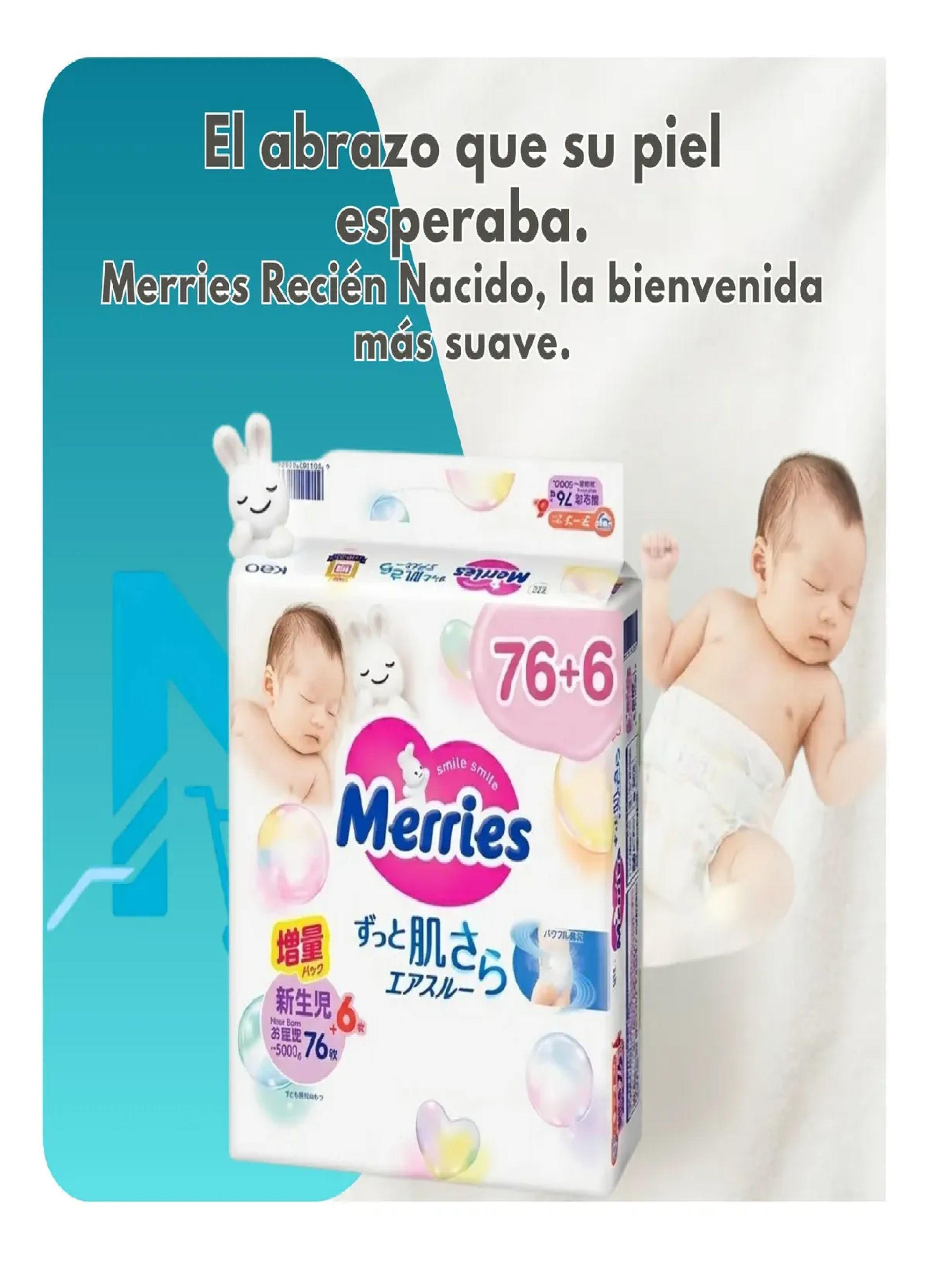 Pa ales Desechables Recien Nacido Merries Super Jumbo 76uds-7
