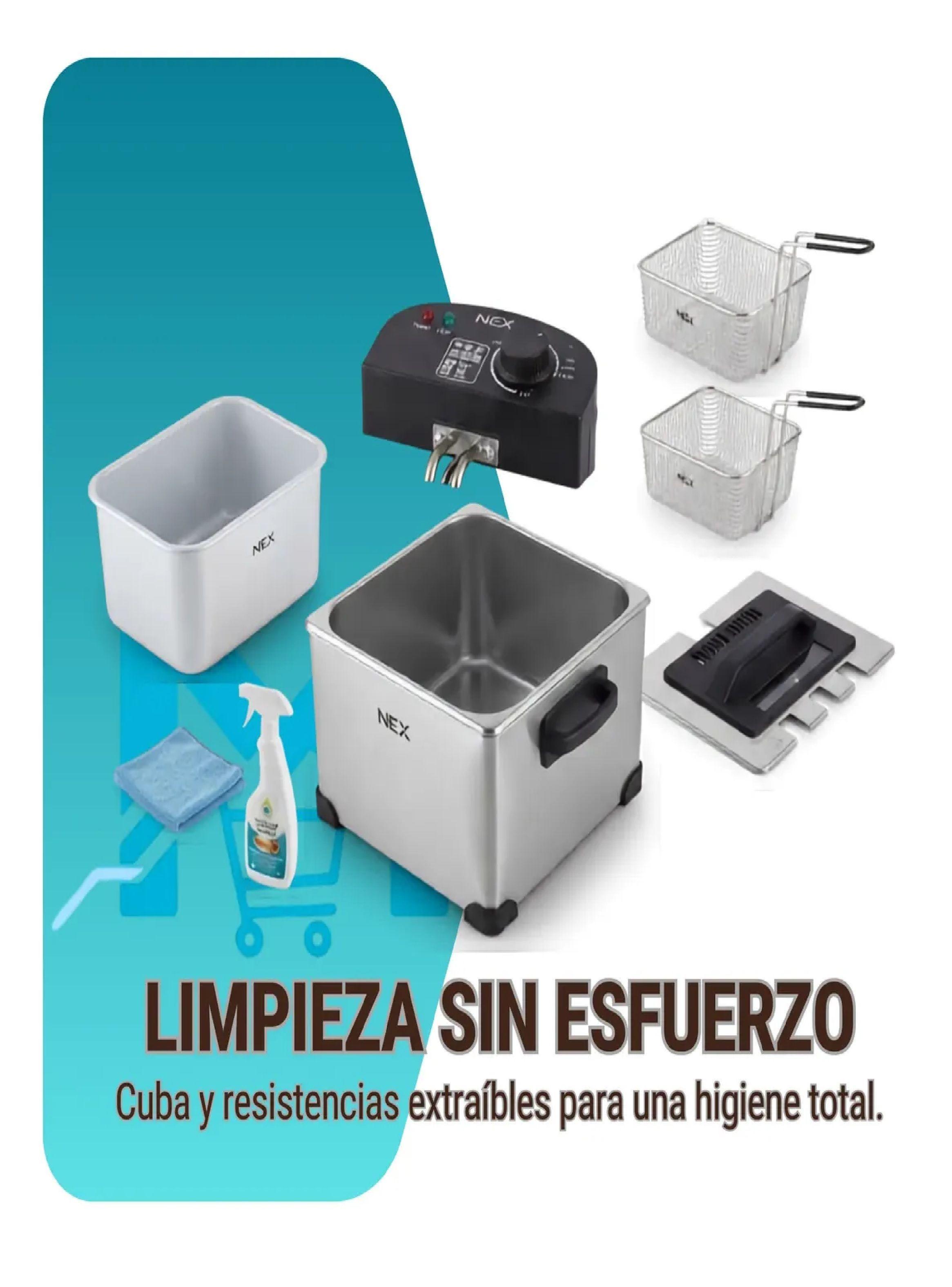 Freidora Electrica Acero Inoxidable 5 Lts Nex Dfr5010 1750w-6