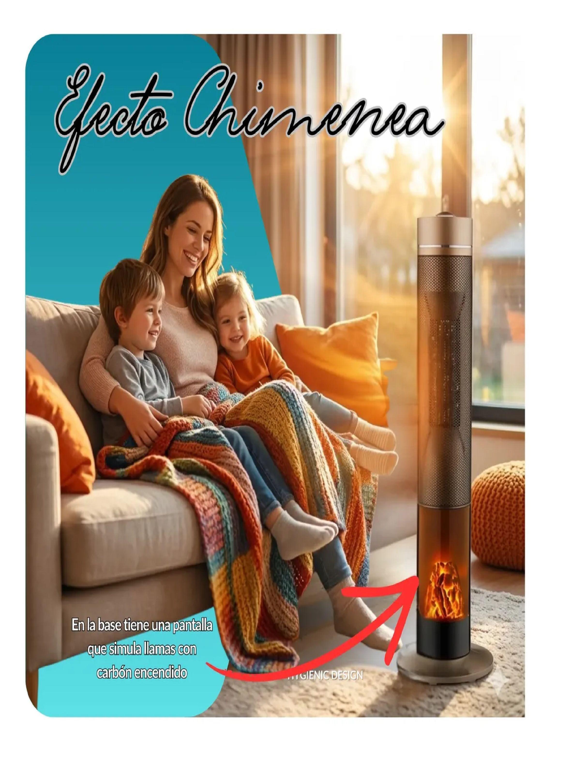 Estufa Torre Nex 2000w Efecto Chimenea Exterior E Inerior-1