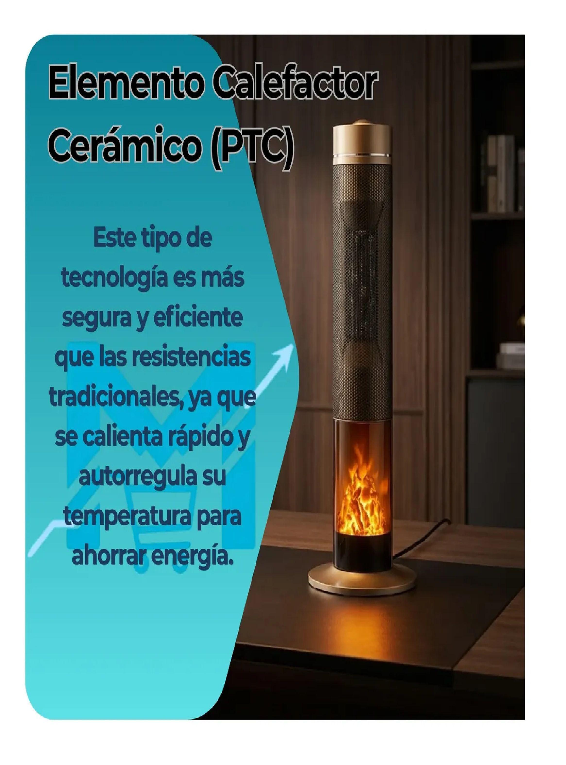 Estufa Torre Nex 2000w Efecto Chimenea Exterior E Inerior-2