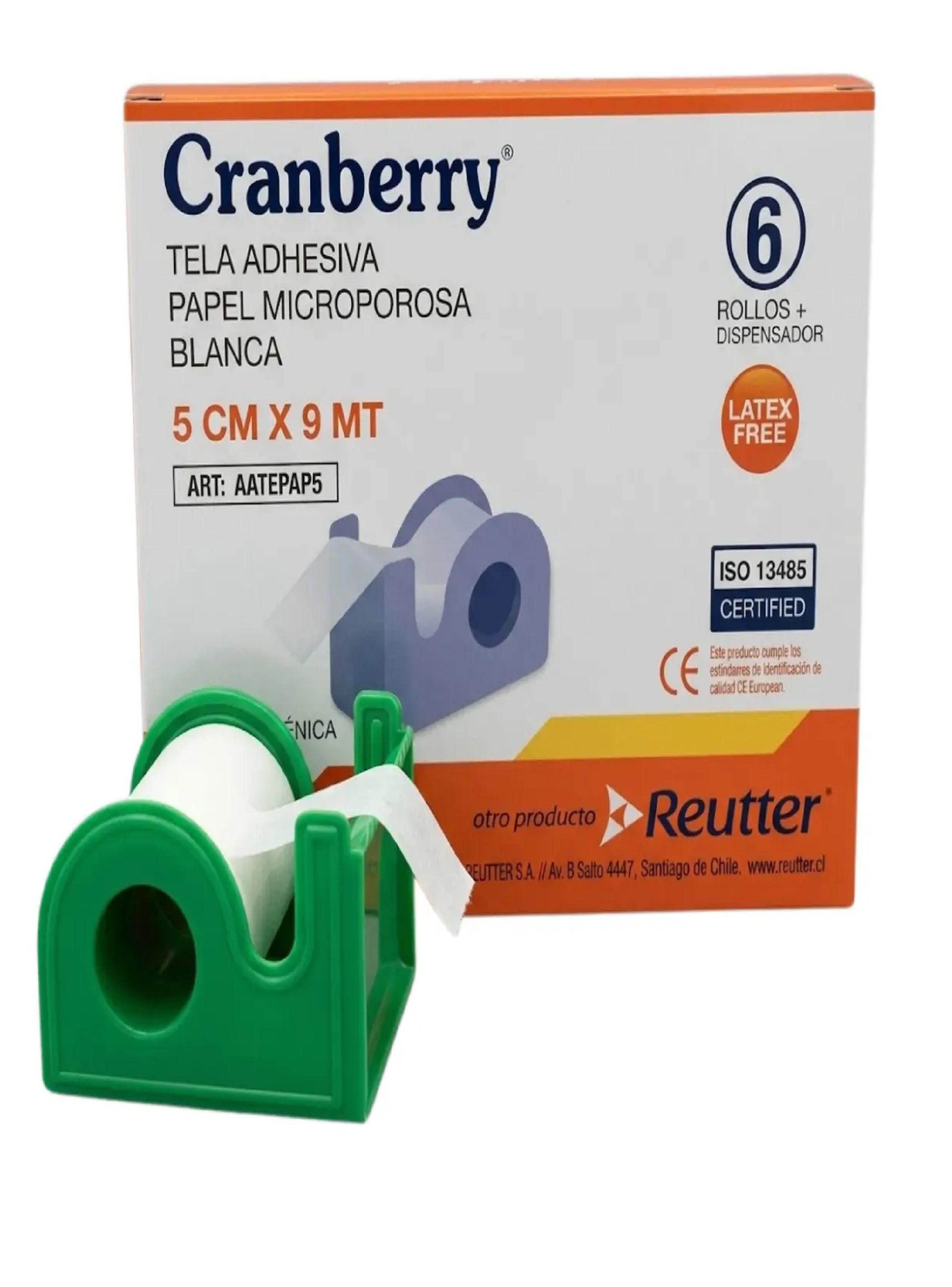 Tela Adhesiva Papel Microporosa 5cm Cranberry Pack 6 Unid-0