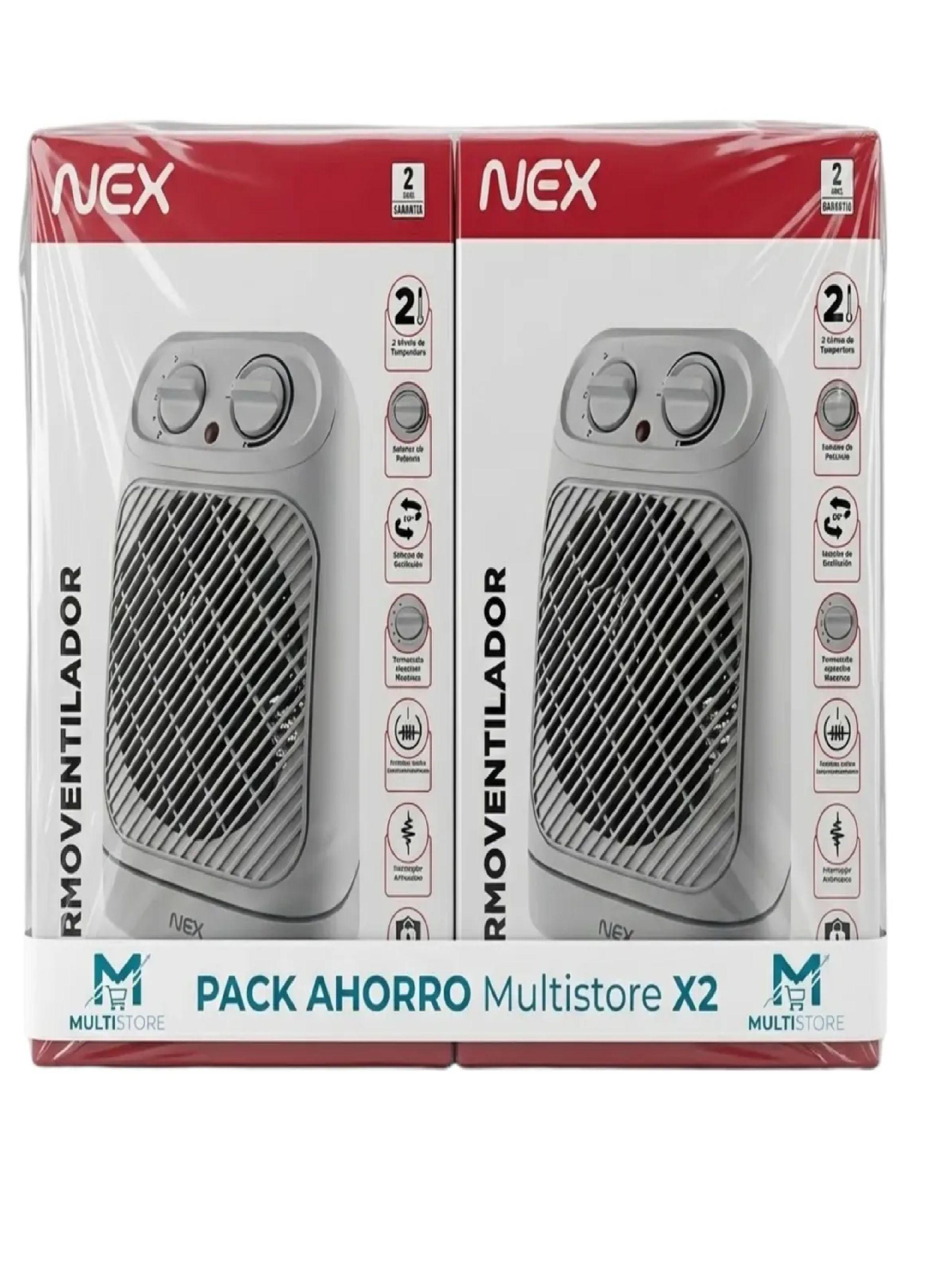 Pack 2 Termoventilador Nex 2000w Oscilante Calor Inmediato-0
