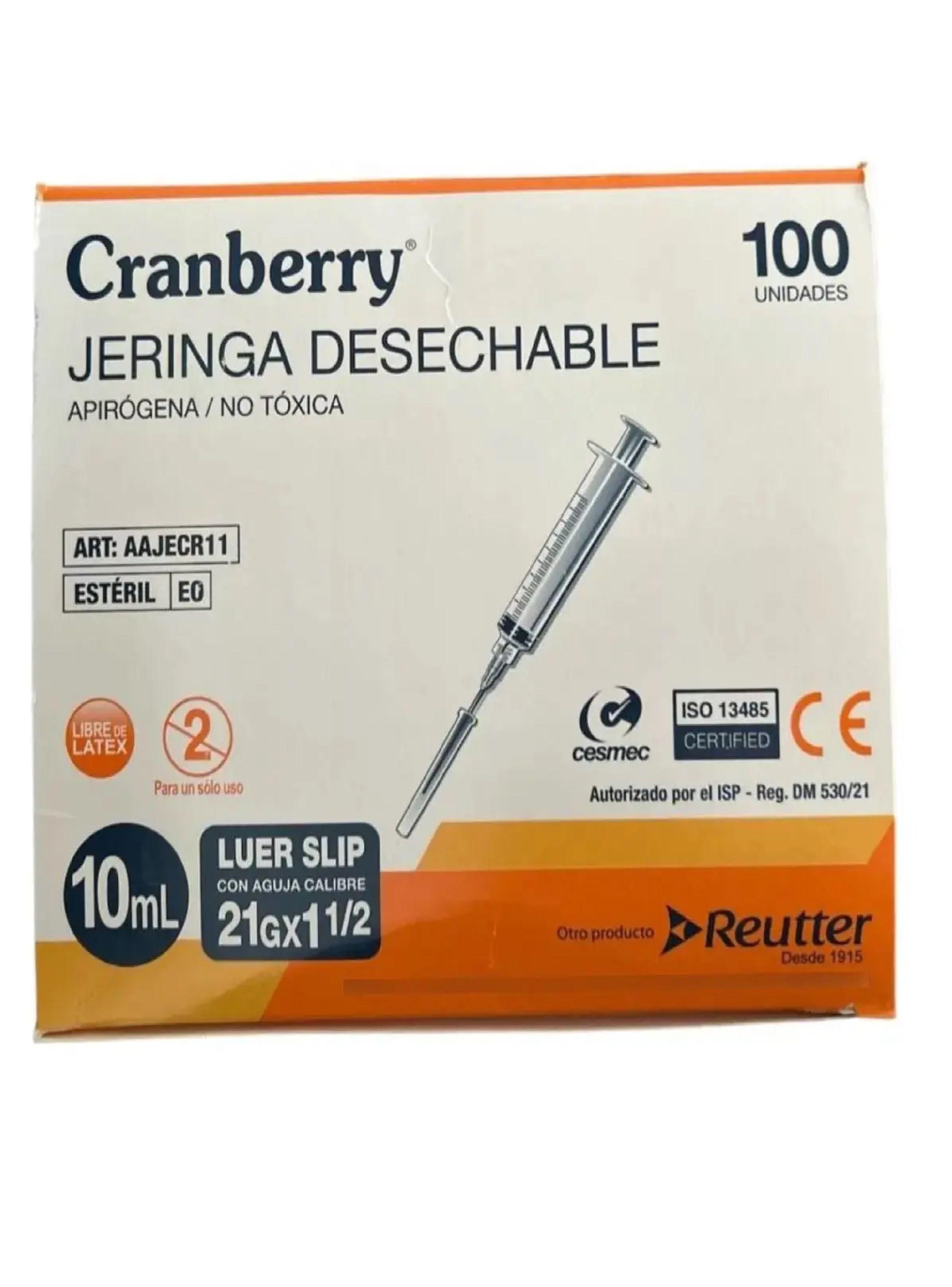Jeringa Desechable Luer Slip 10cc 21g X 1 Media Caja 100 Unid-2