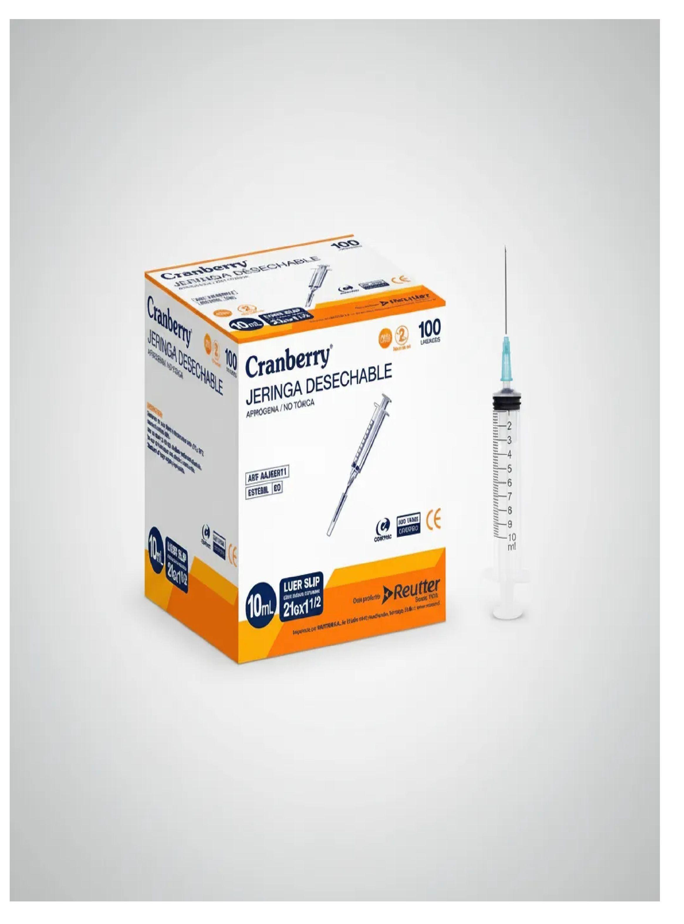 Jeringa Desechable Luer Slip 10cc 21g X 1 Media Caja 100 Unid-4
