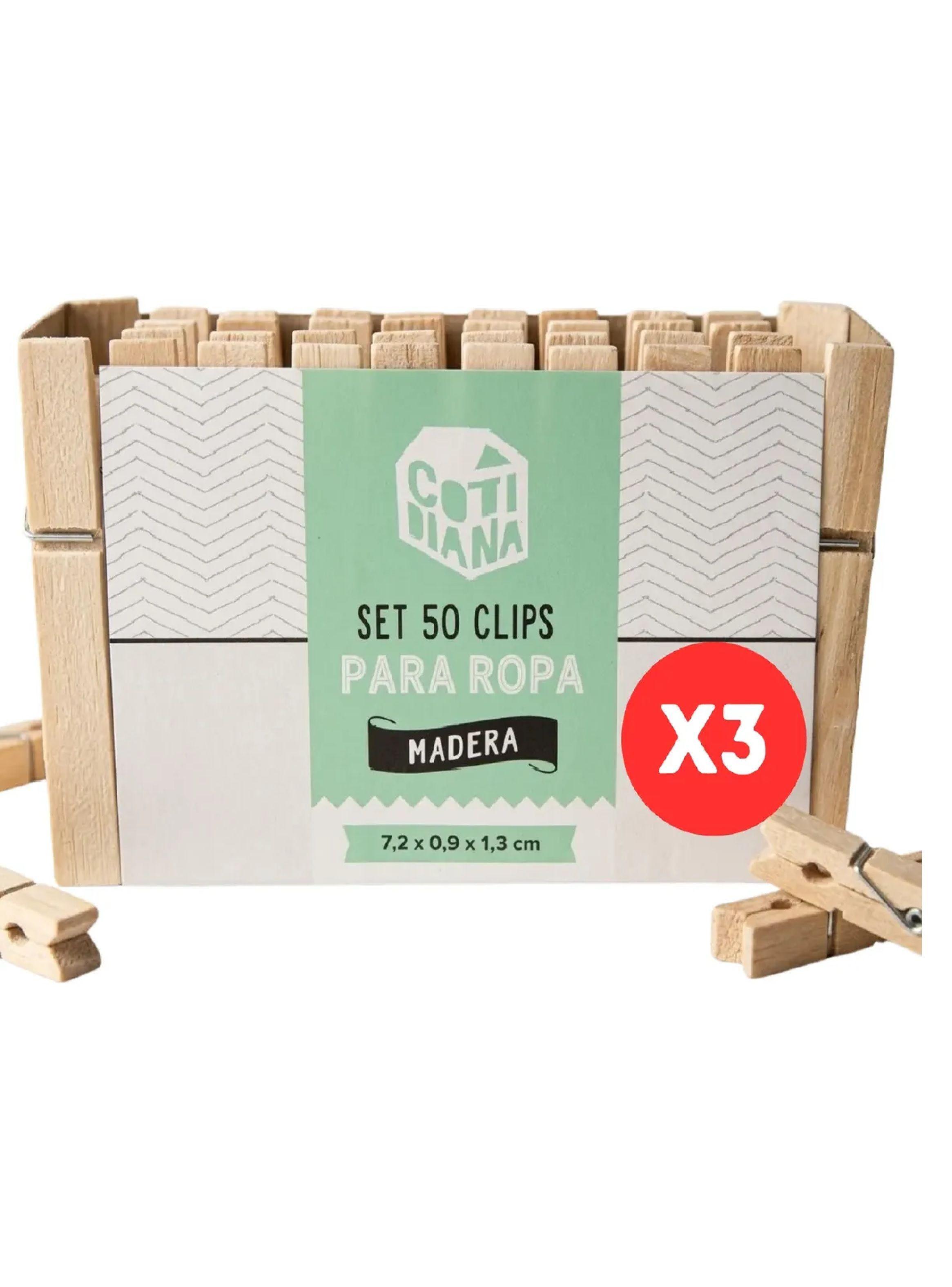 Pack X3 50 Pinzas De Madera Perros Para Colgar Ropa 150unid-0